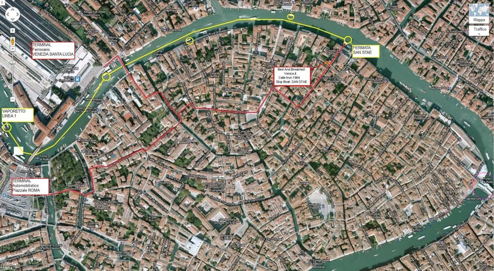 Bird's eye view in B&B Venice 1964