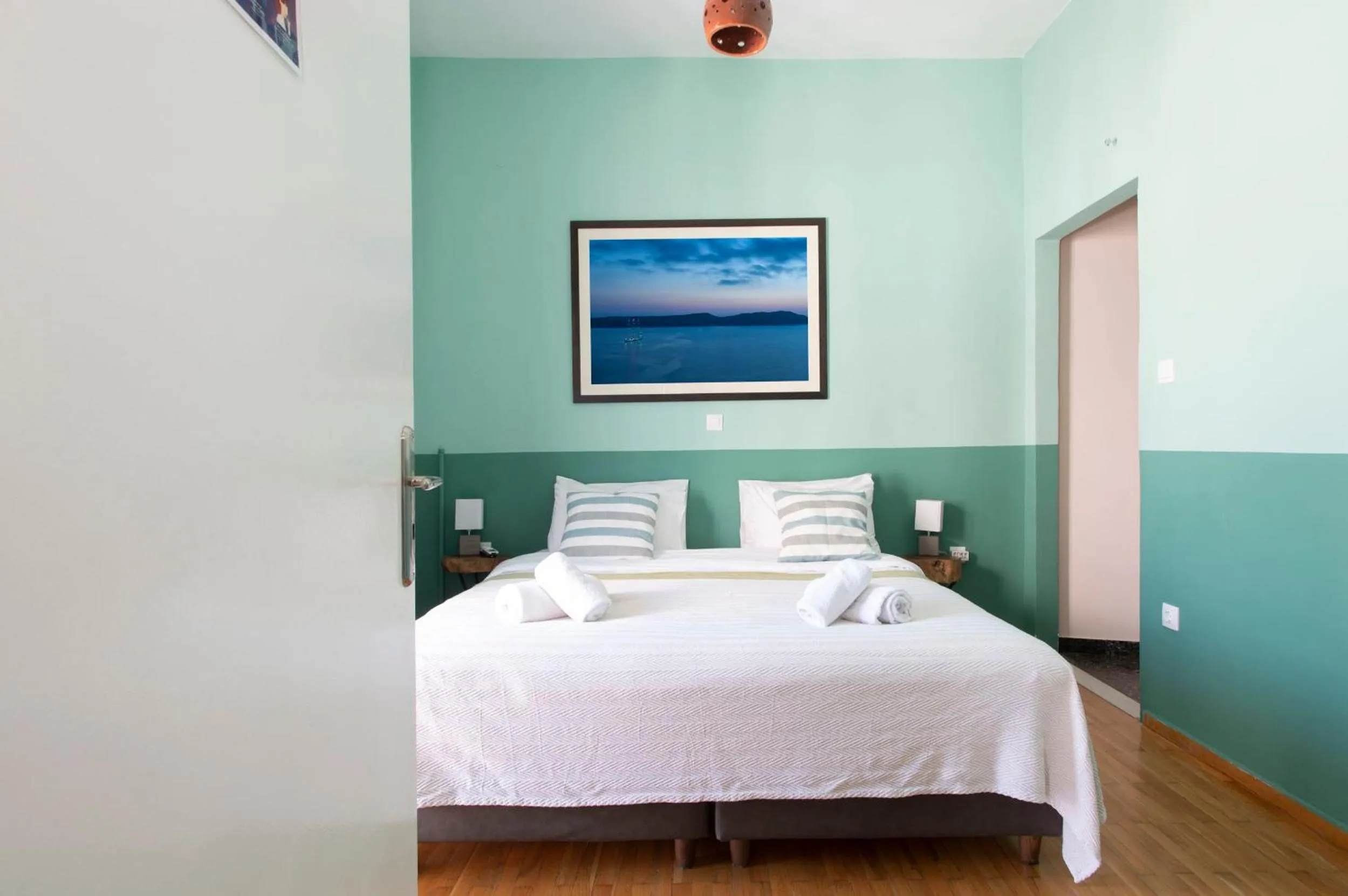 Bedroom, Bed in Kalamata Art Rooms