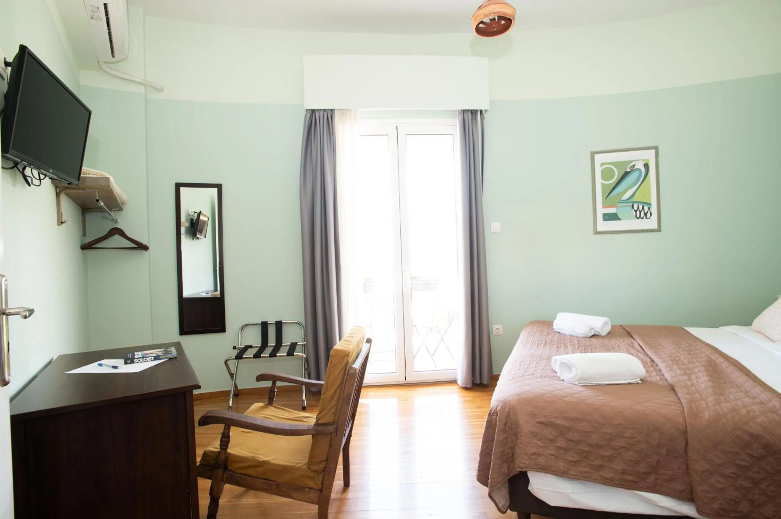 Bedroom, Bed in Kalamata Art Rooms