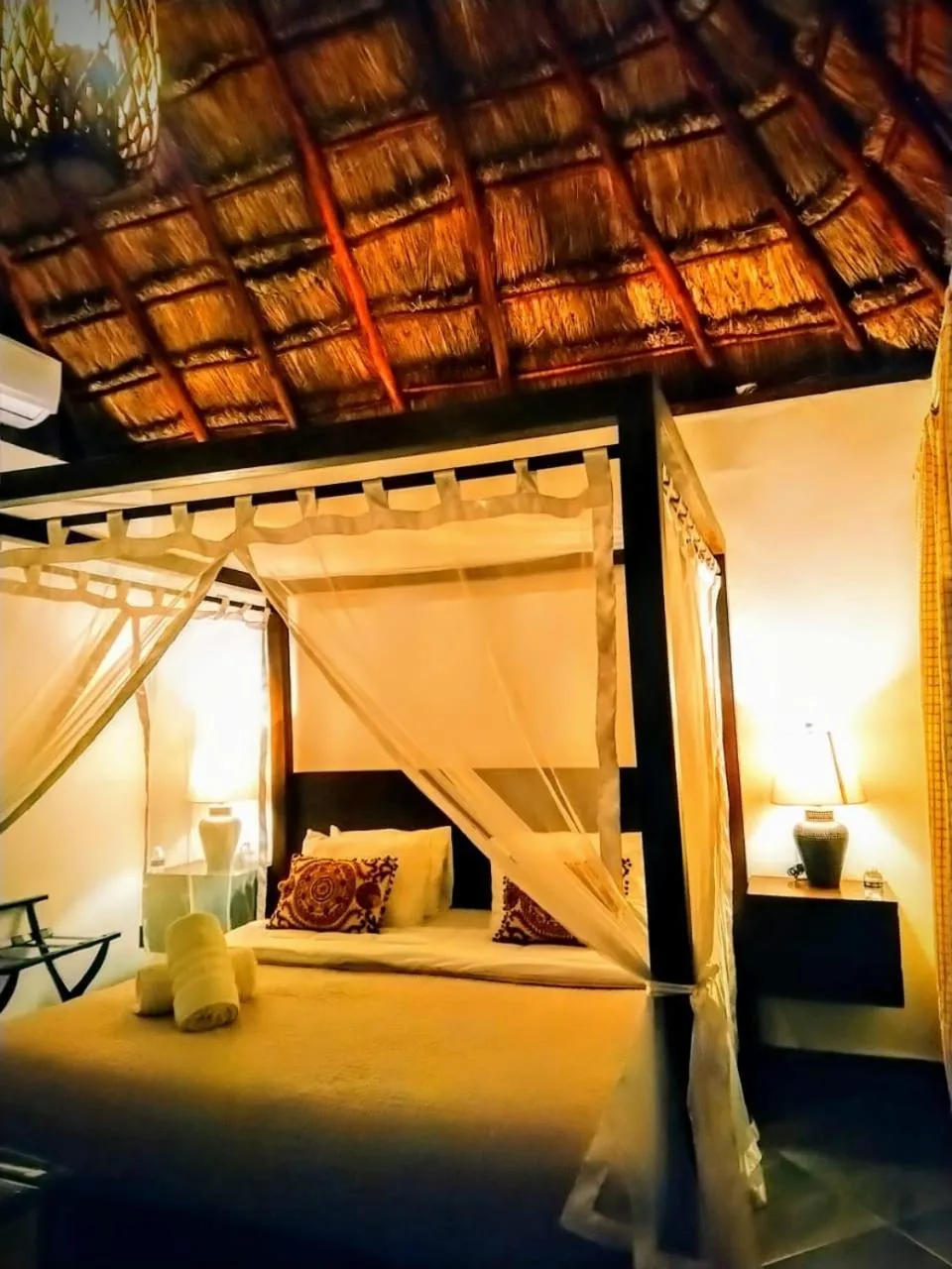 Bed in Hotel Sun Ha Bacalar