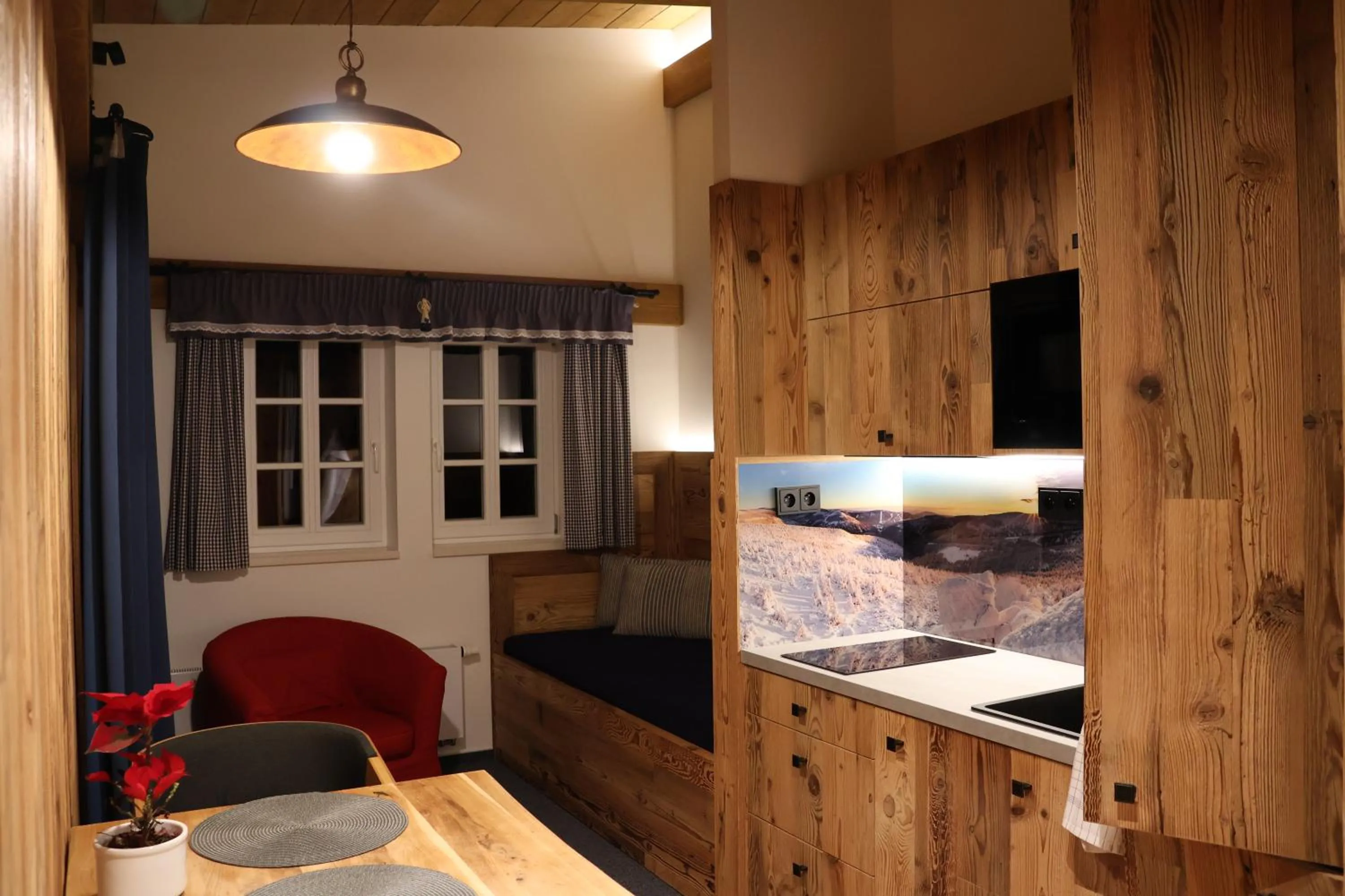 Kitchen or kitchenette in Penzion Brnenka