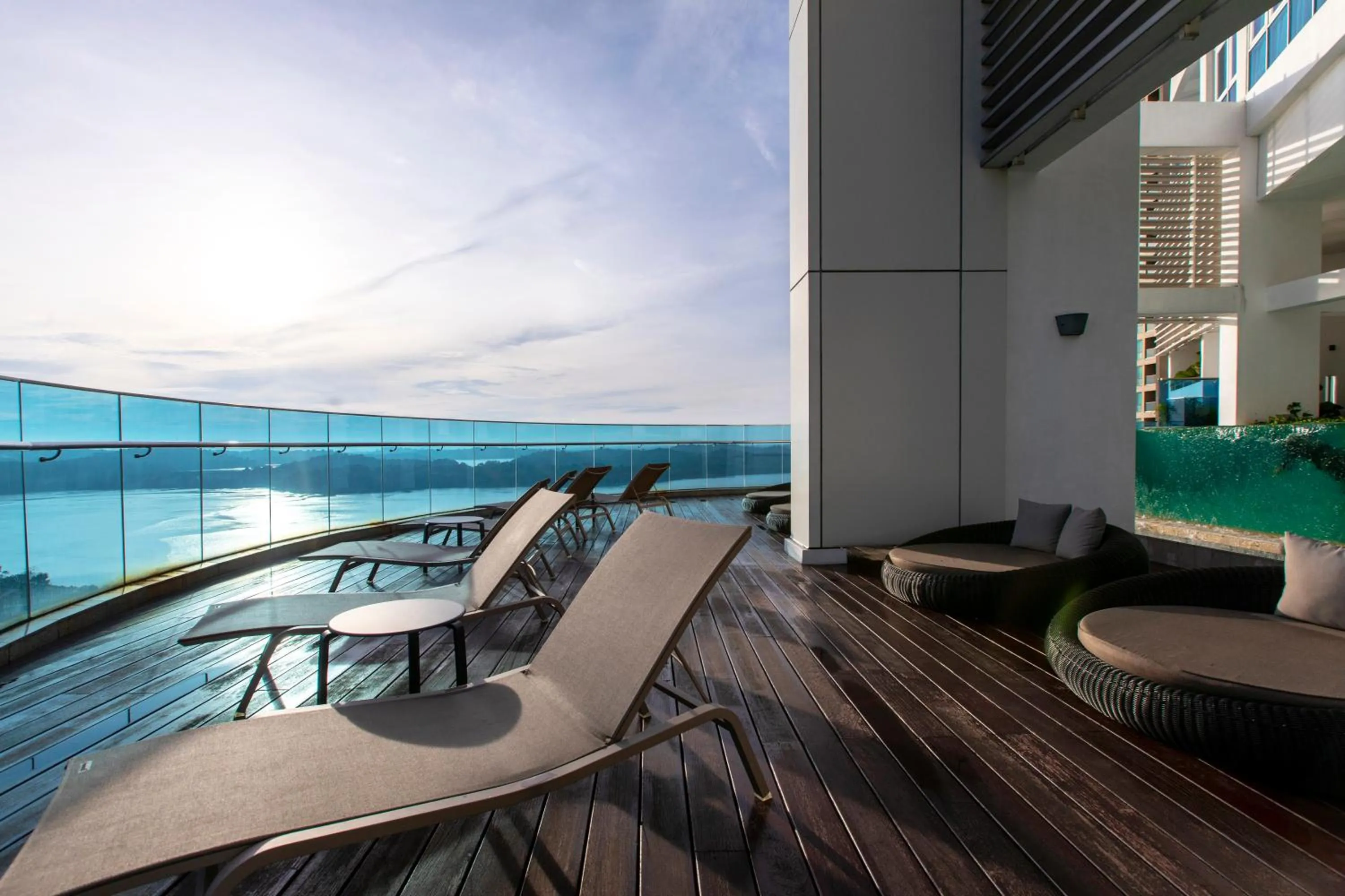 sunbed in Fraser Place Puteri Harbour