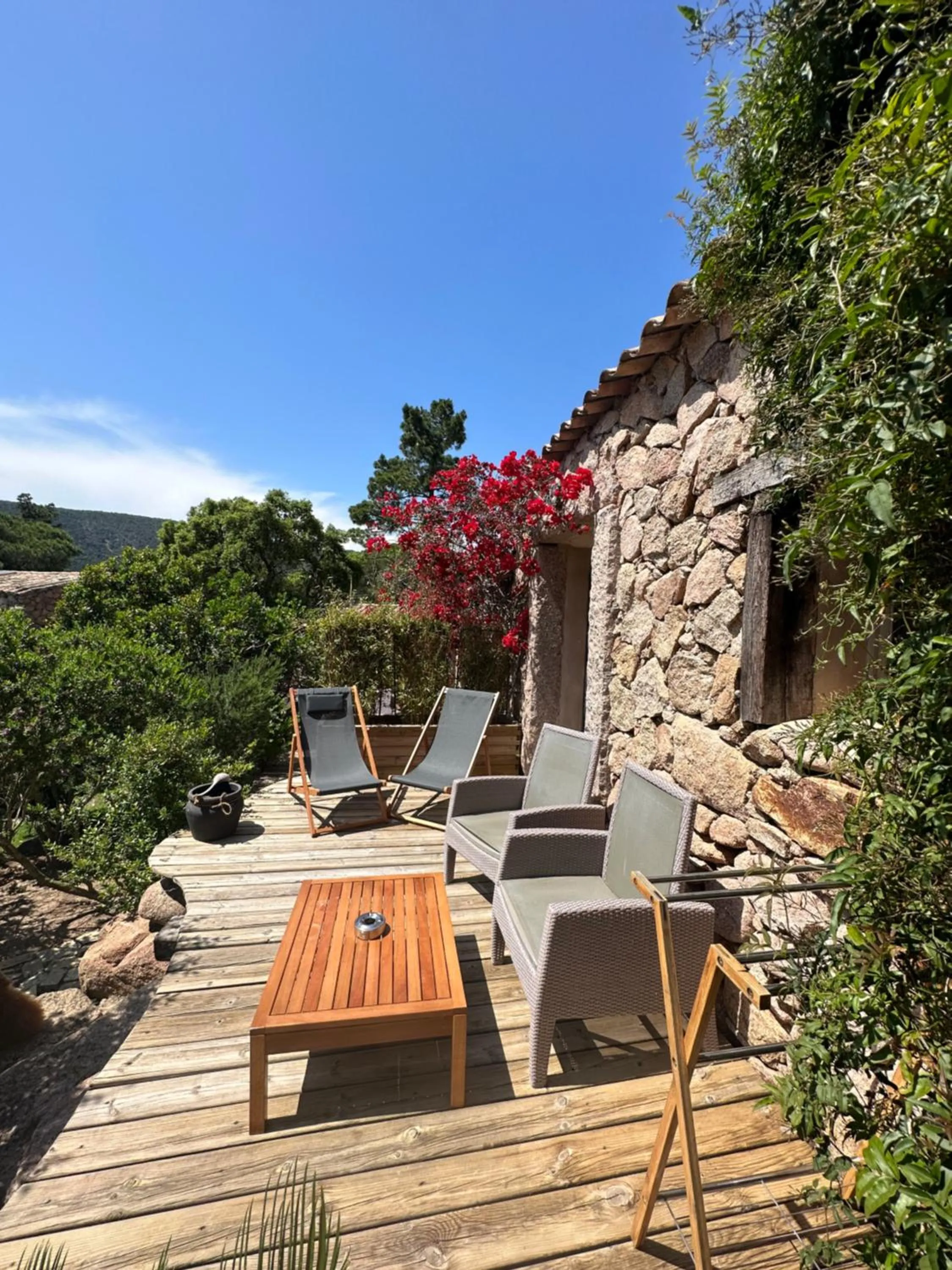 Patio in Hôtel Ambassador Palombaggia