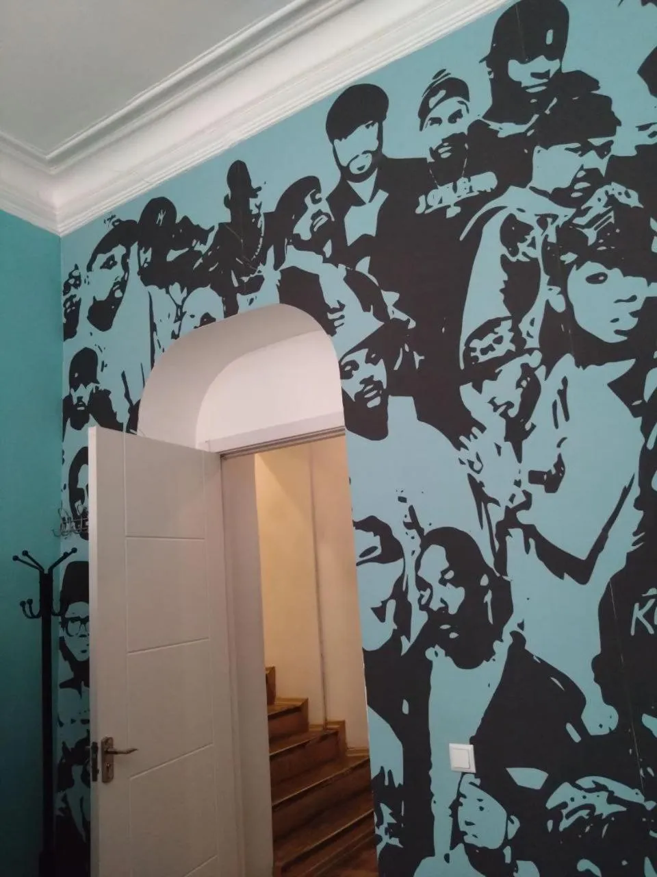 Decorative detail in Moosica Hostel