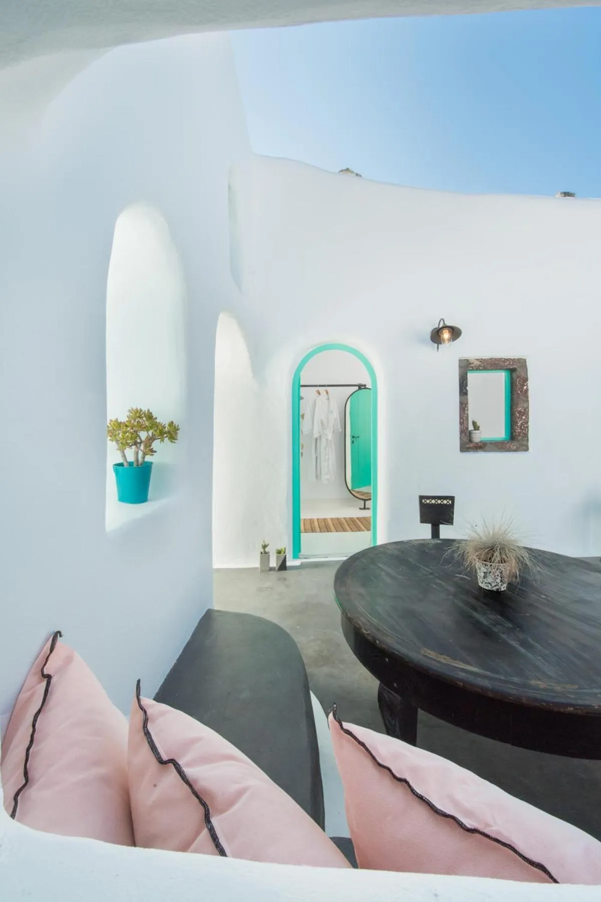 Seating area, Bed in Sophia Finikia Villas