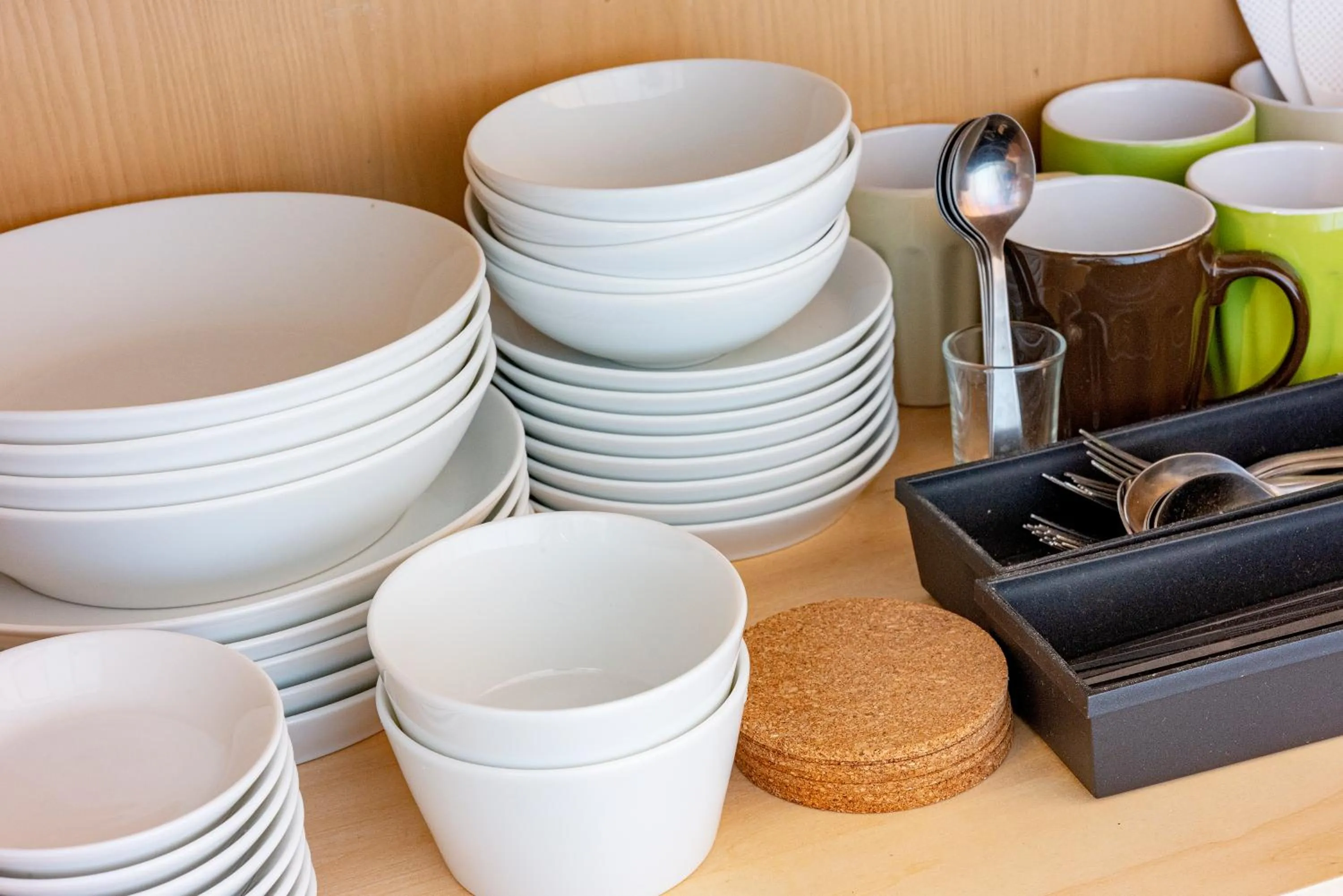 Communal kitchen in plat hostel keikyu asakusa station