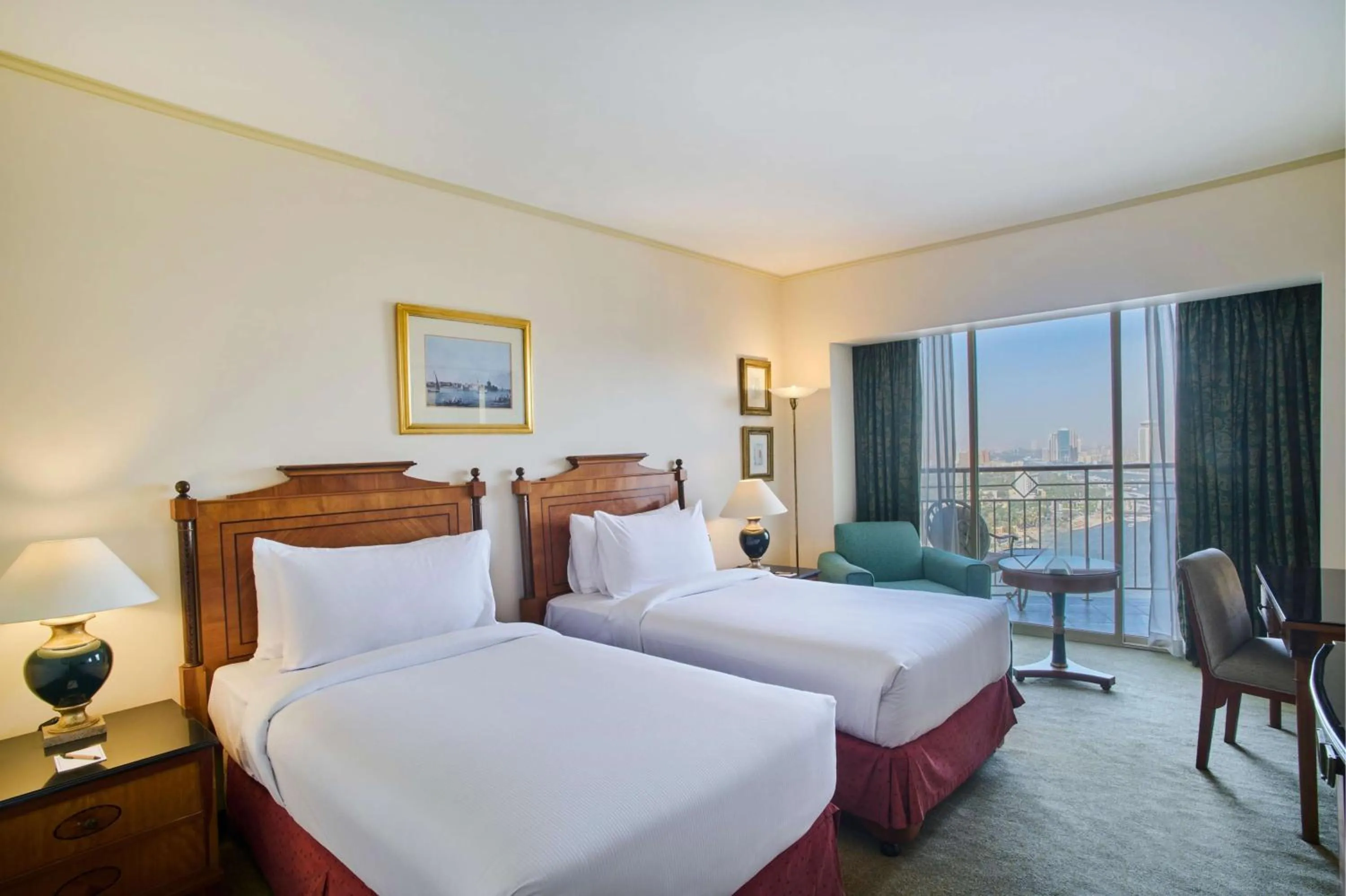 Bed in Hilton Cairo Grand Nile