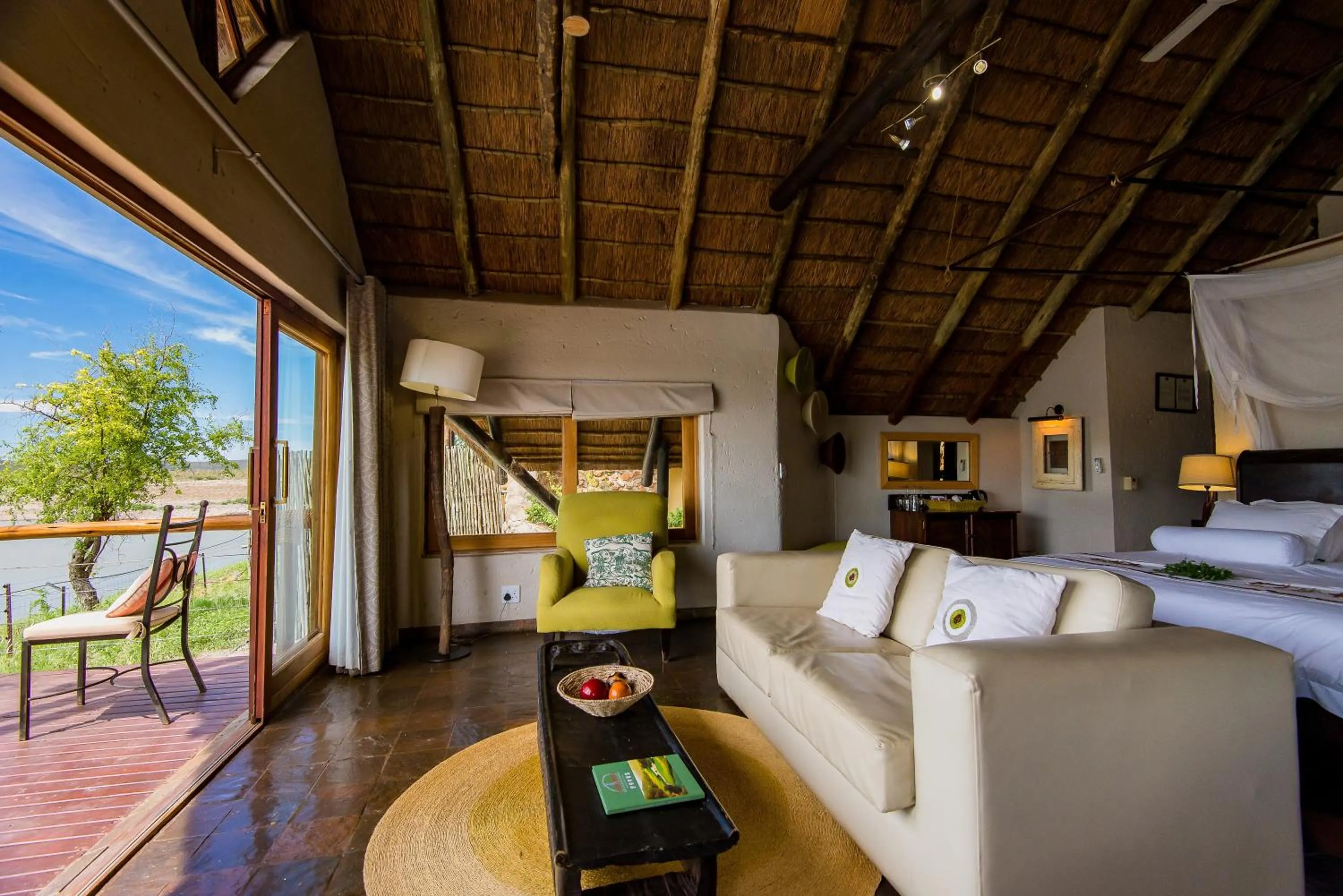 Seating area in Tau Game Lodge