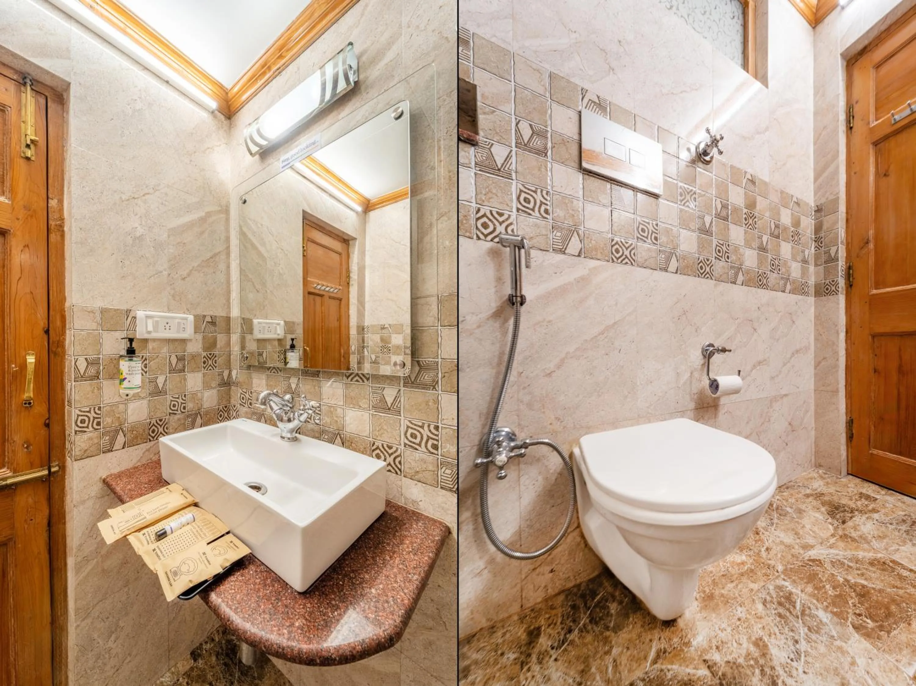 Bathroom in Treebo Premium Bridge View Regency, Mall Road