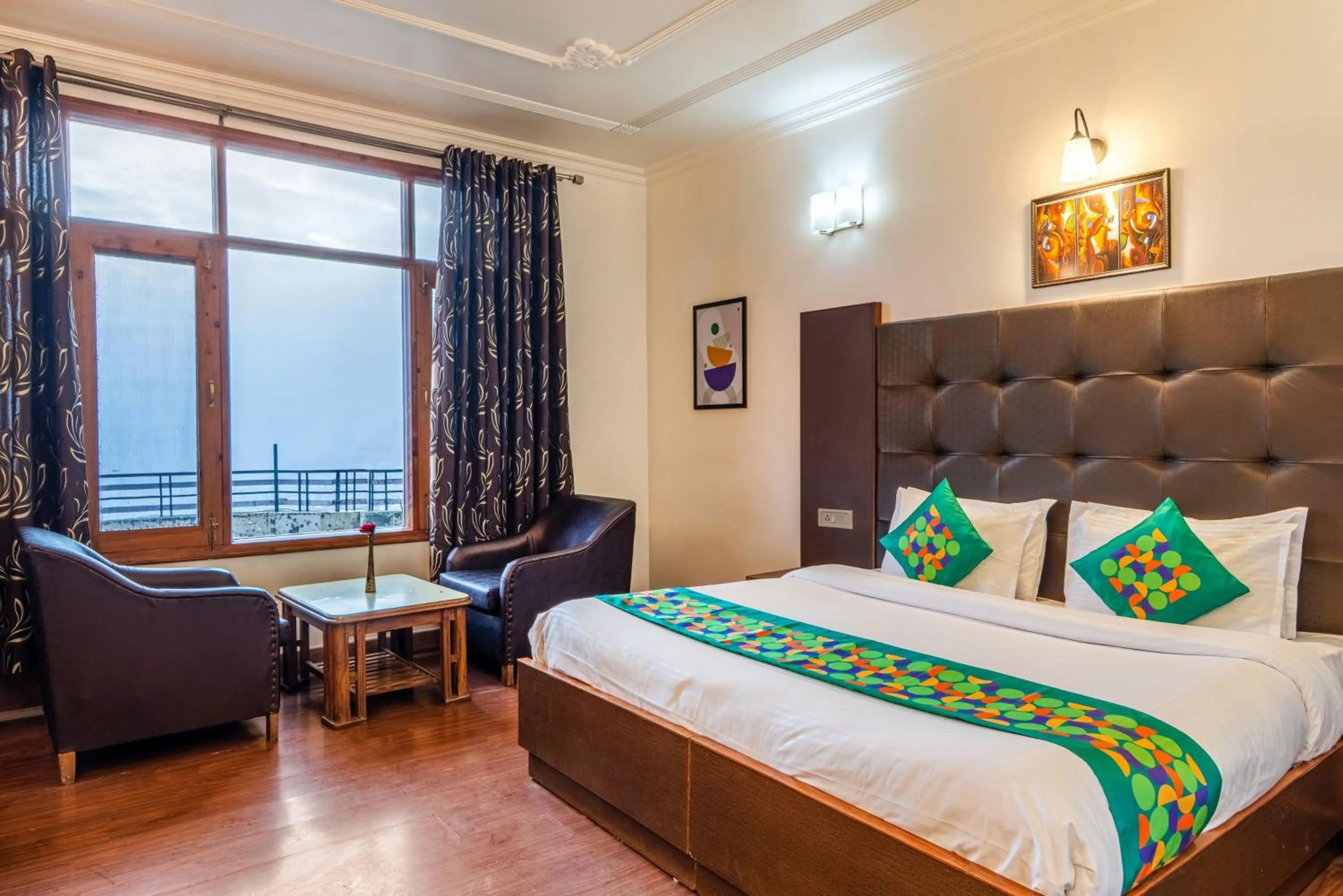 Bedroom, Bed in Treebo Premium Bridge View Regency, Mall Road