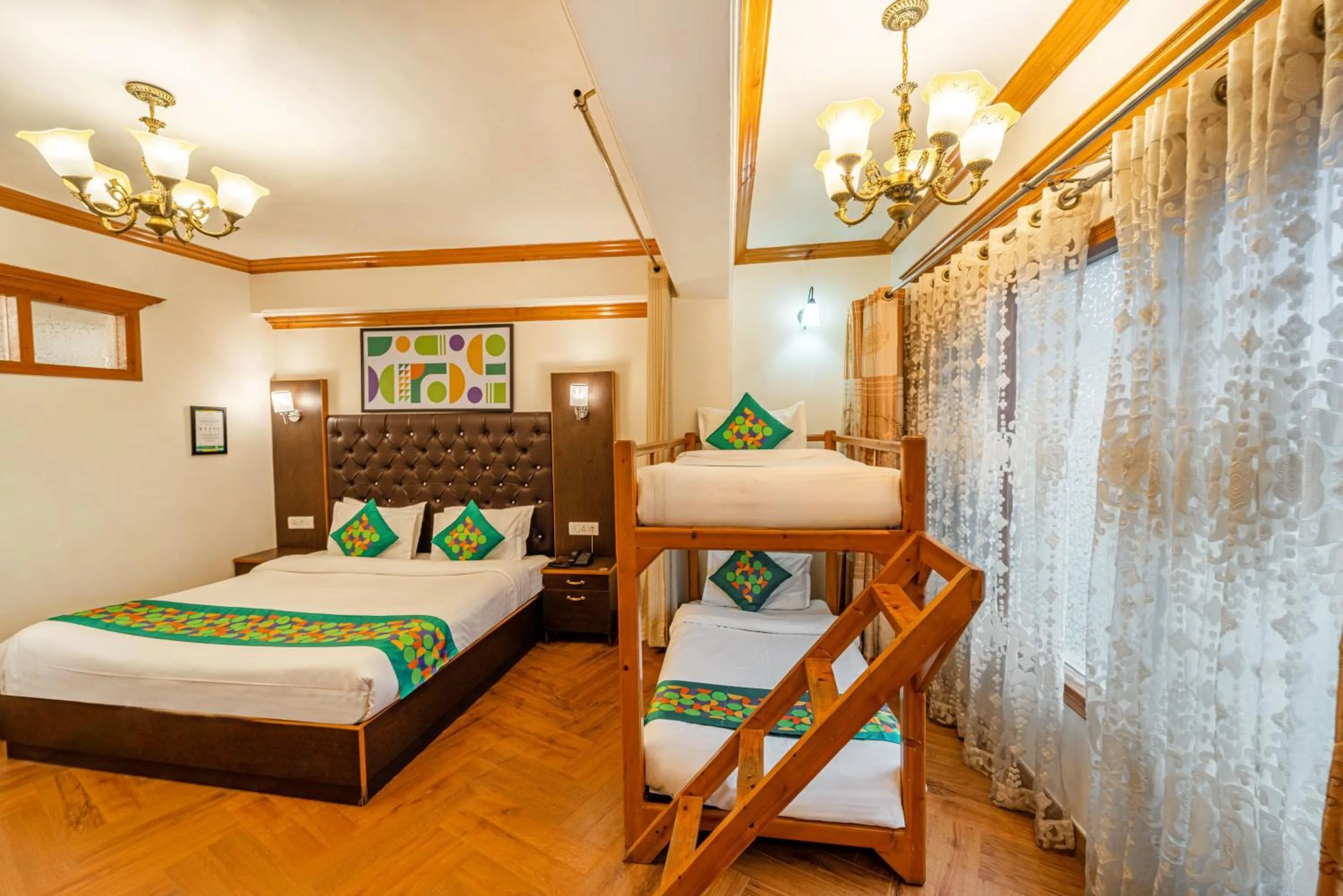 Bedroom, Bed in Treebo Premium Bridge View Regency, Mall Road