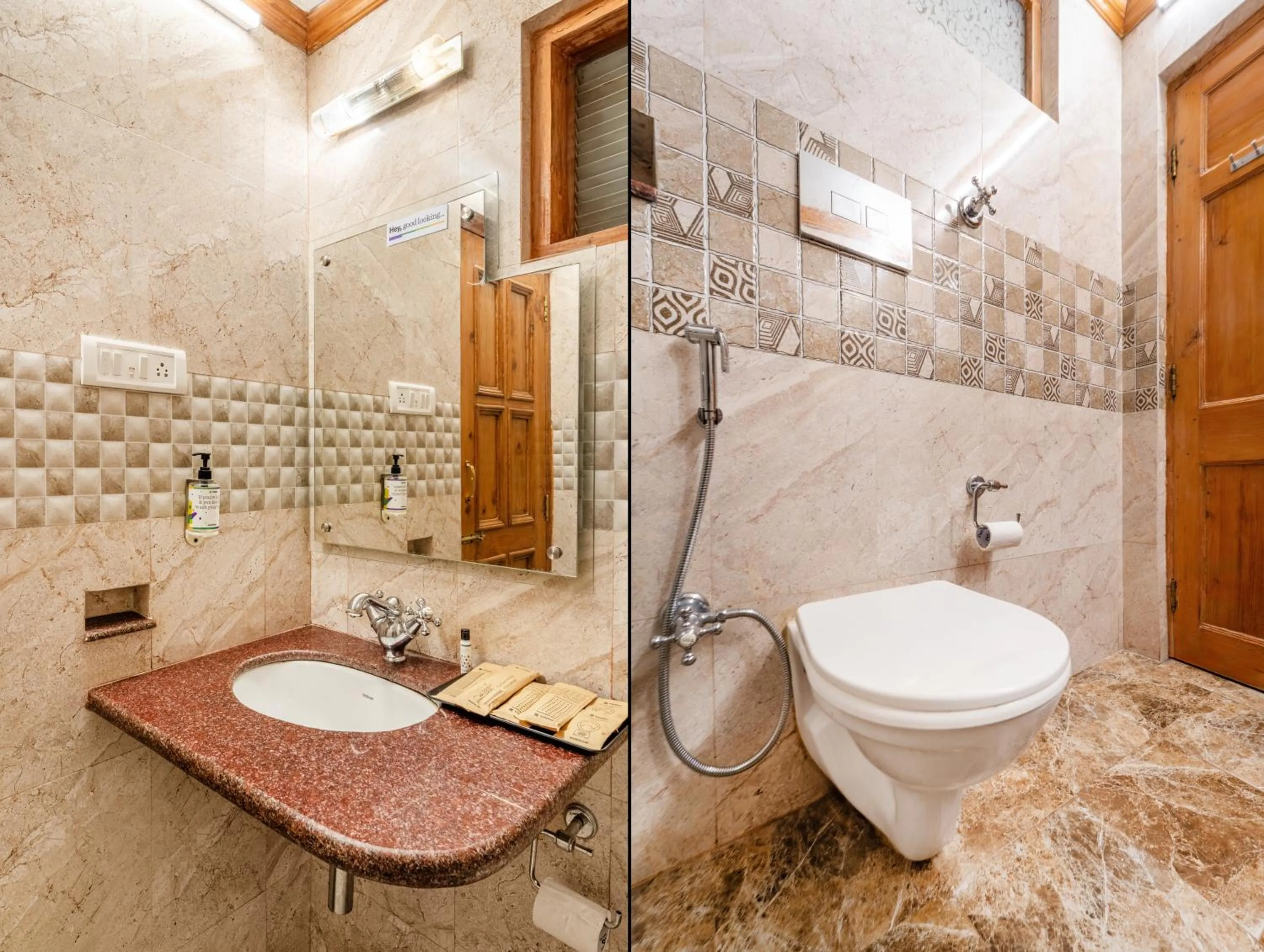 Bathroom in Treebo Premium Bridge View Regency, Mall Road