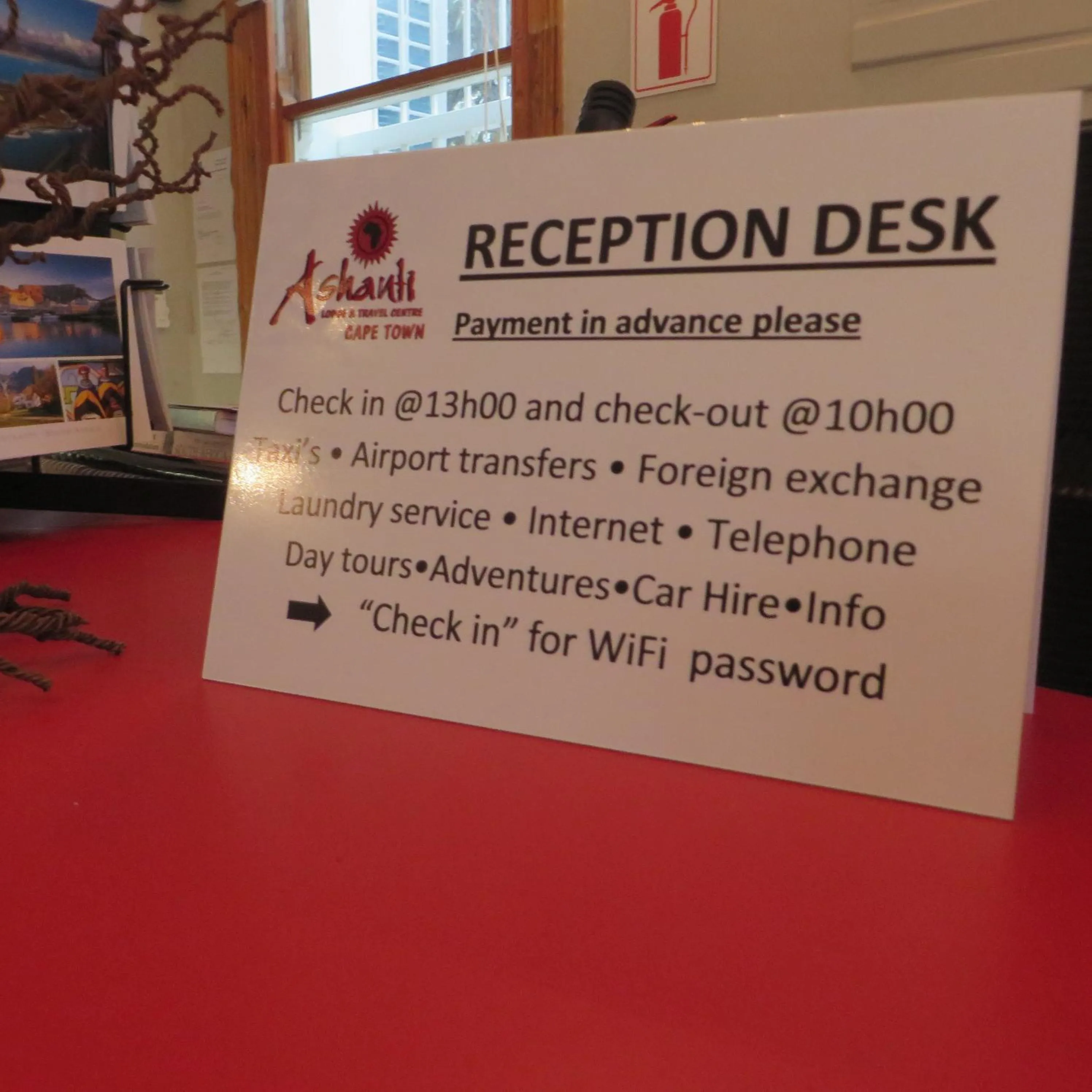 Lobby or reception in Ashanti Lodge Backpackers