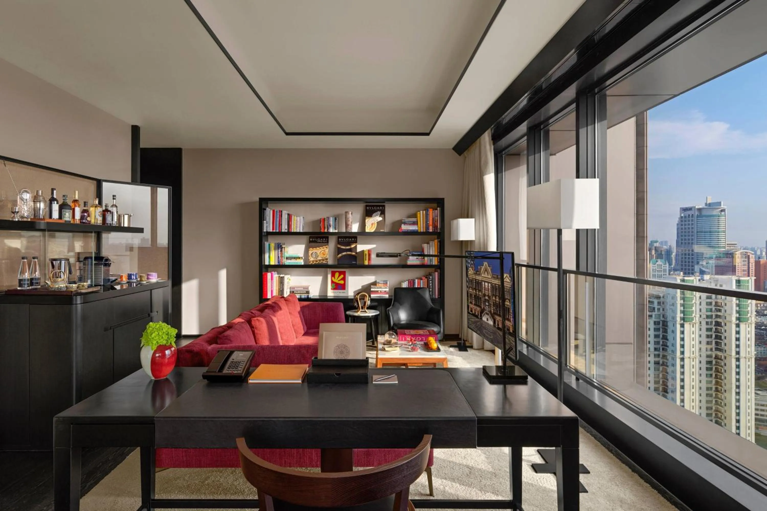 Photo of the whole room in Bulgari Hotel Shanghai