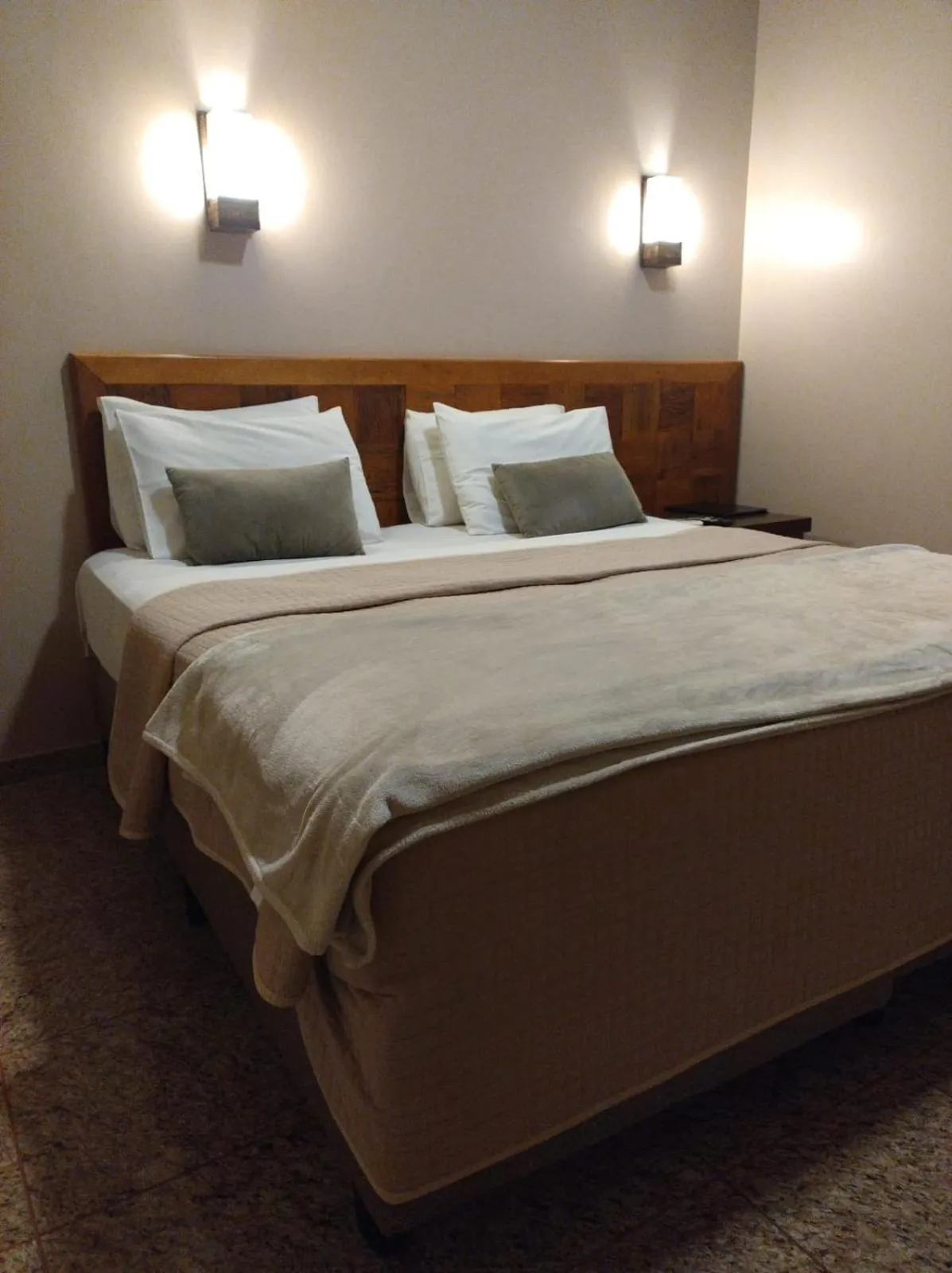 Bed in Hotel Pousada Santa Rita