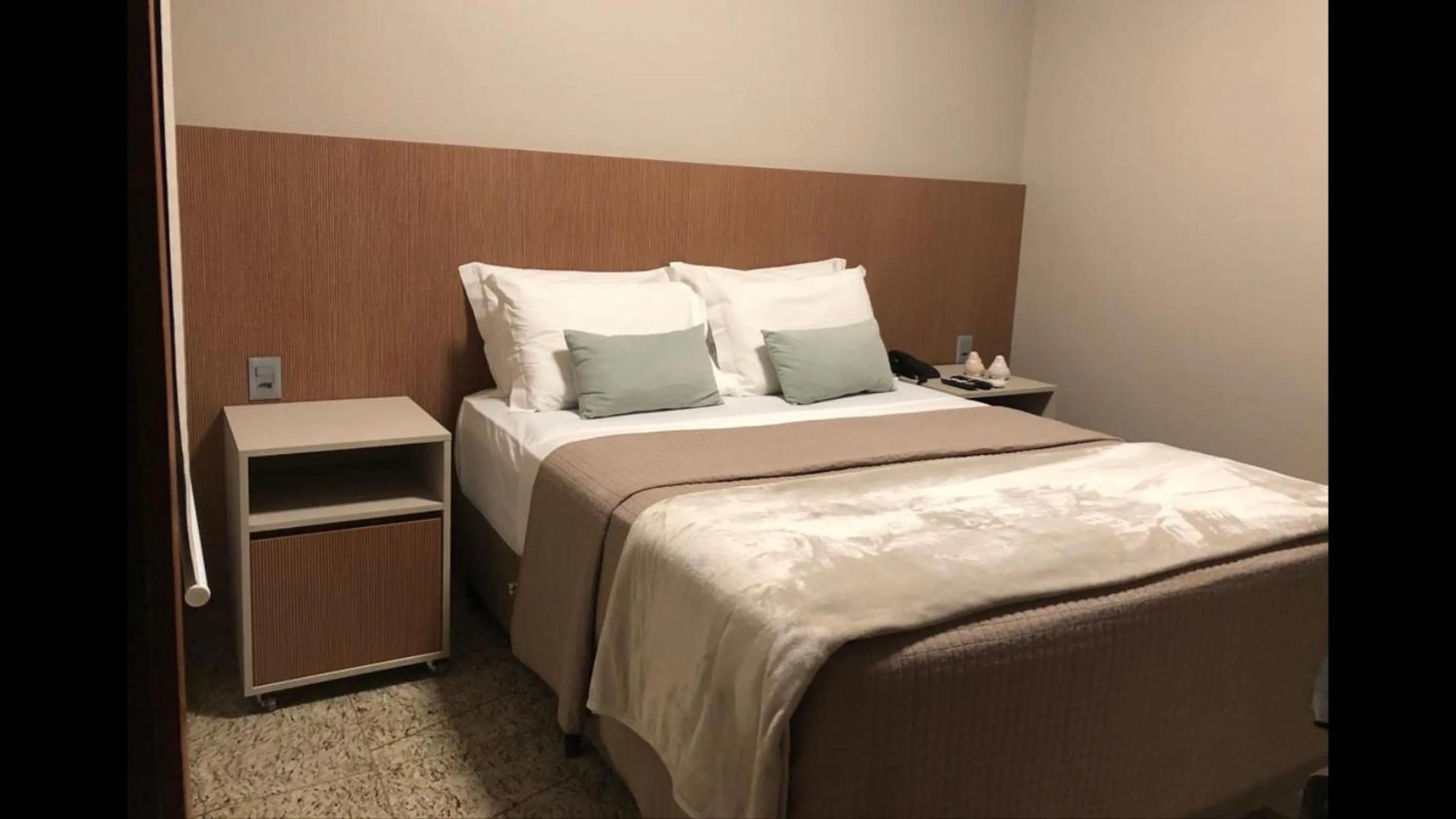 Bed in Hotel Pousada Santa Rita