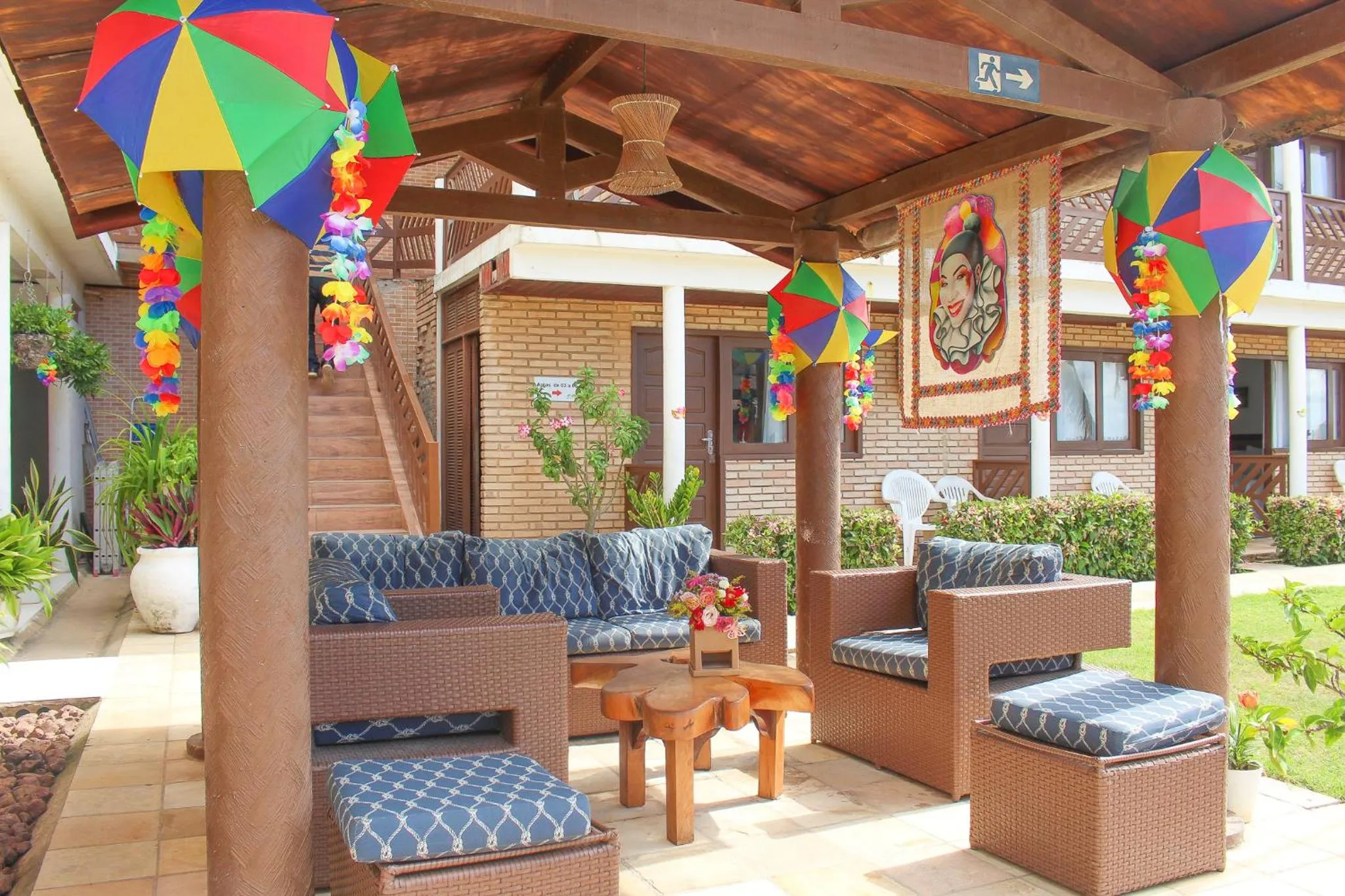 Seating area in Pousada Coqueiro Verde