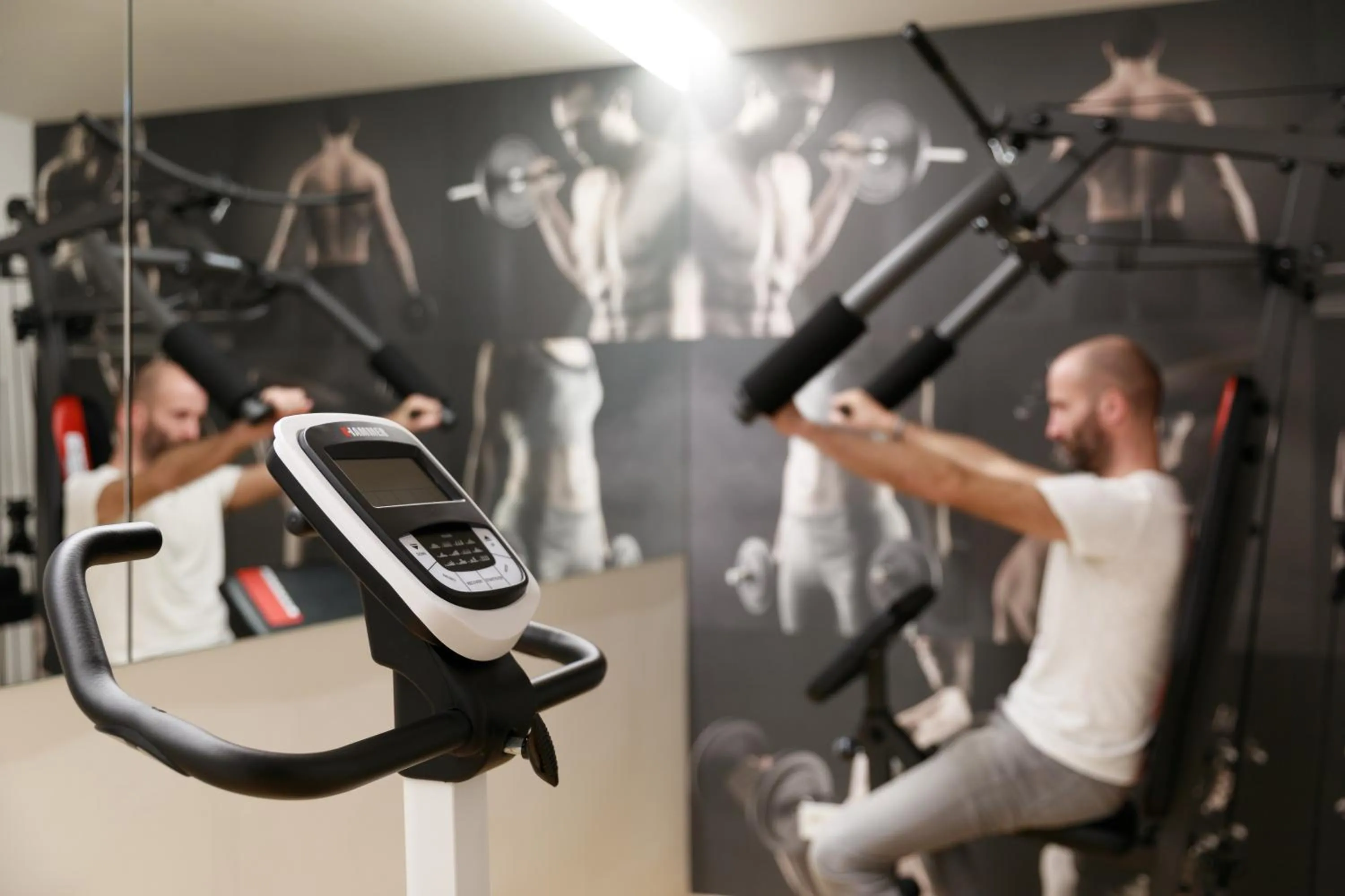 Fitness centre/facilities in Hotel Albona Nova