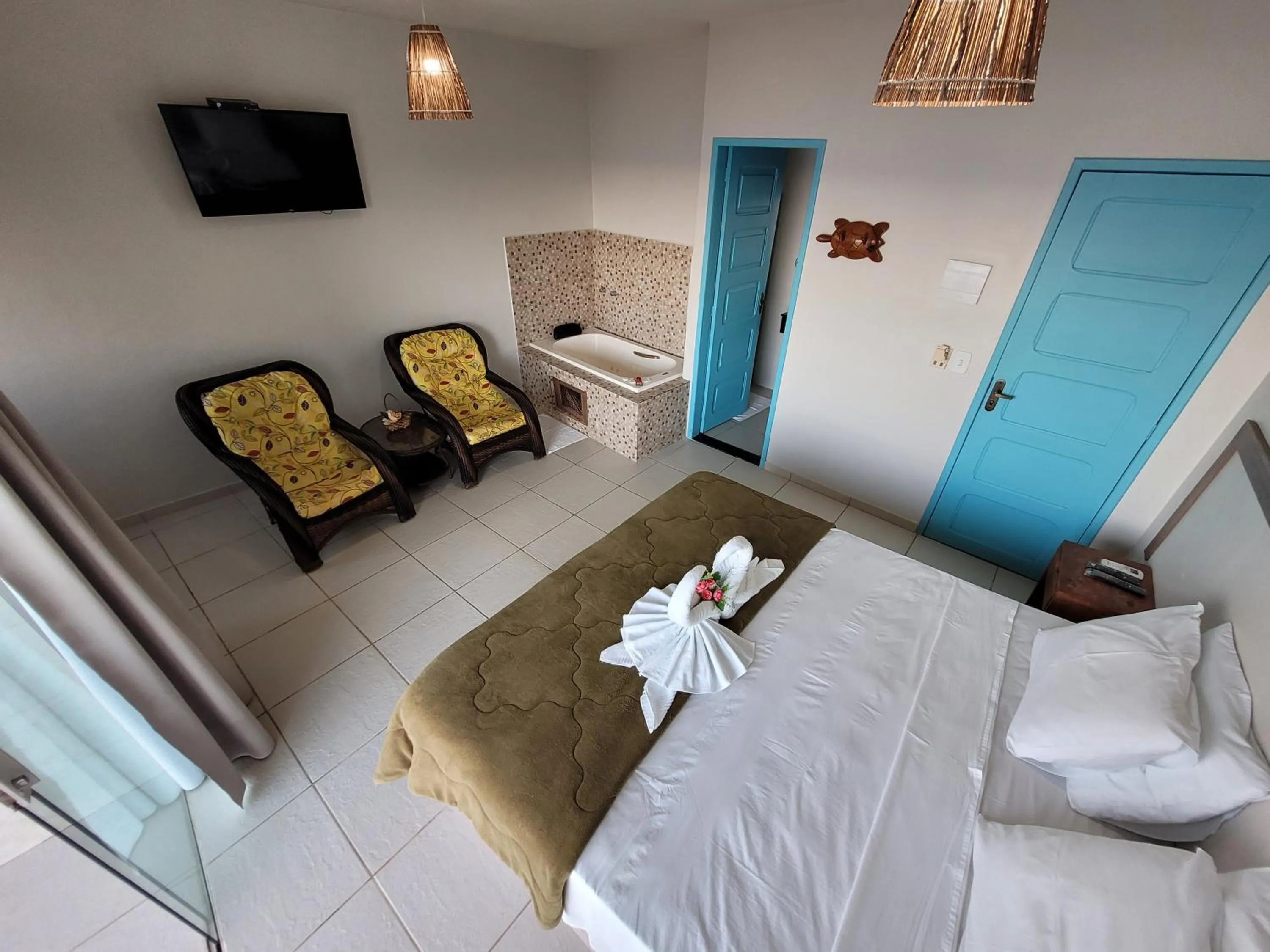 Bedroom, Bed in Pousada Tartaruga