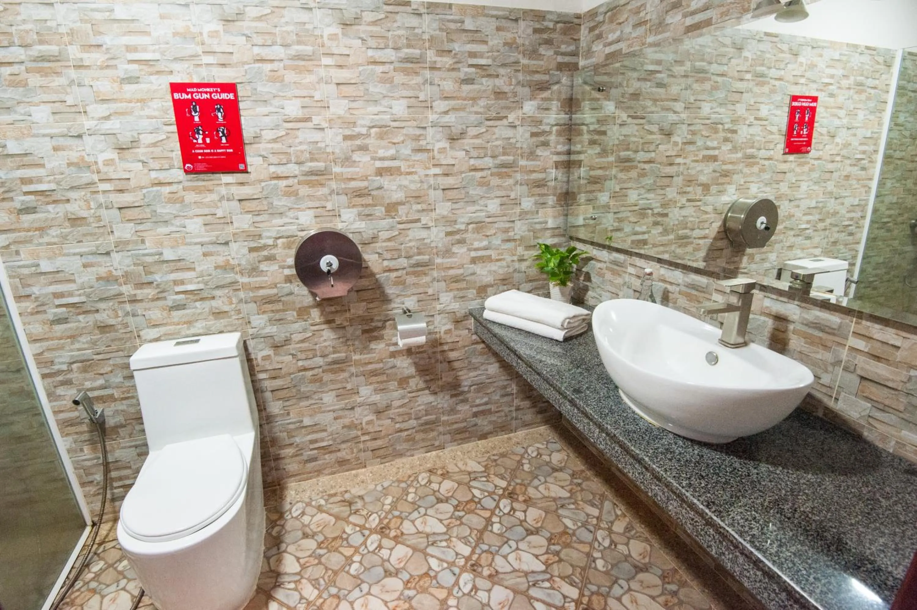 Bathroom in Mad Monkey Hostel Siem Reap