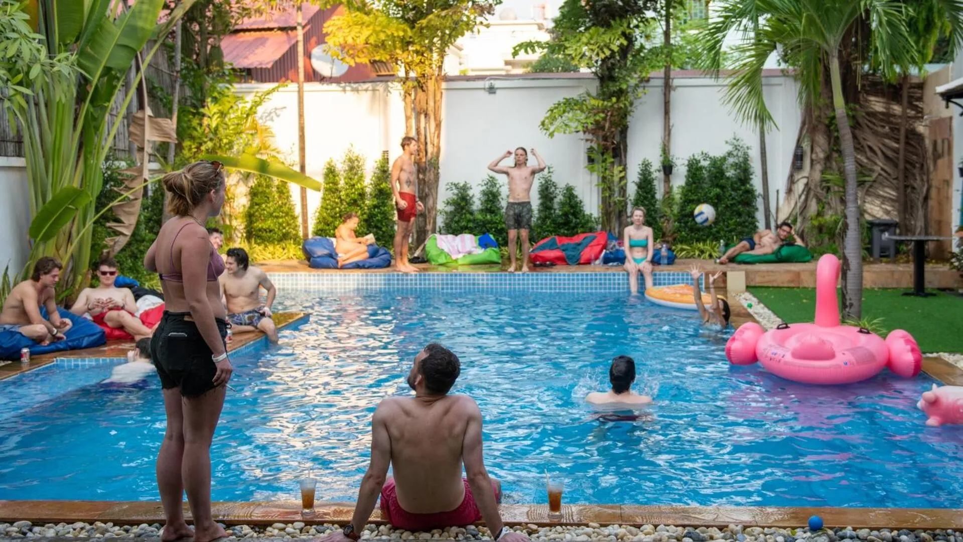 Swimming pool in Mad Monkey Hostel Siem Reap