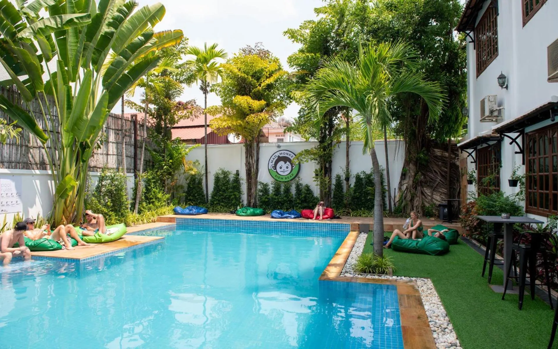 Swimming pool in Mad Monkey Hostel Siem Reap