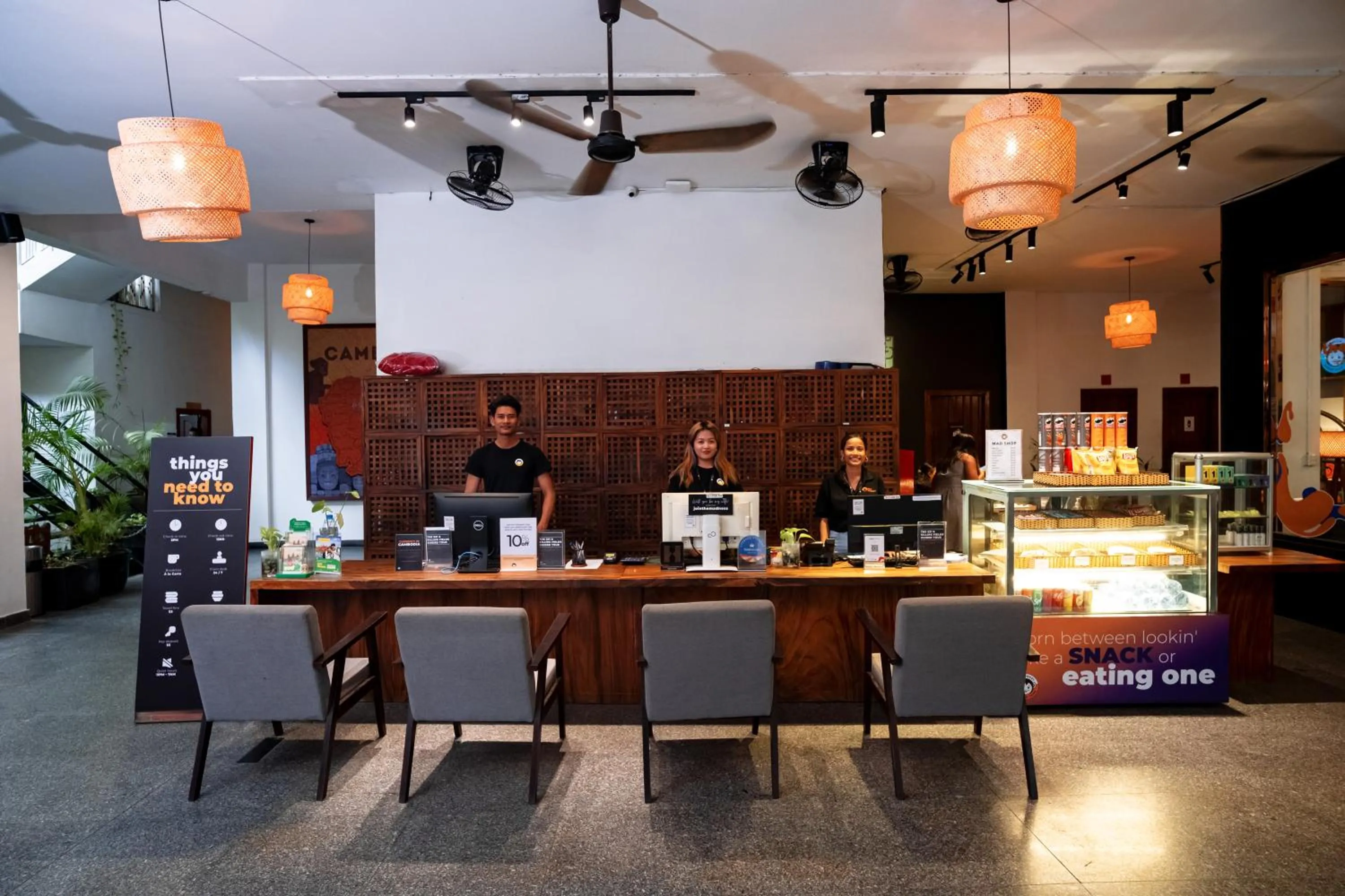 Lobby or reception in Mad Monkey Hostel Phnom Penh