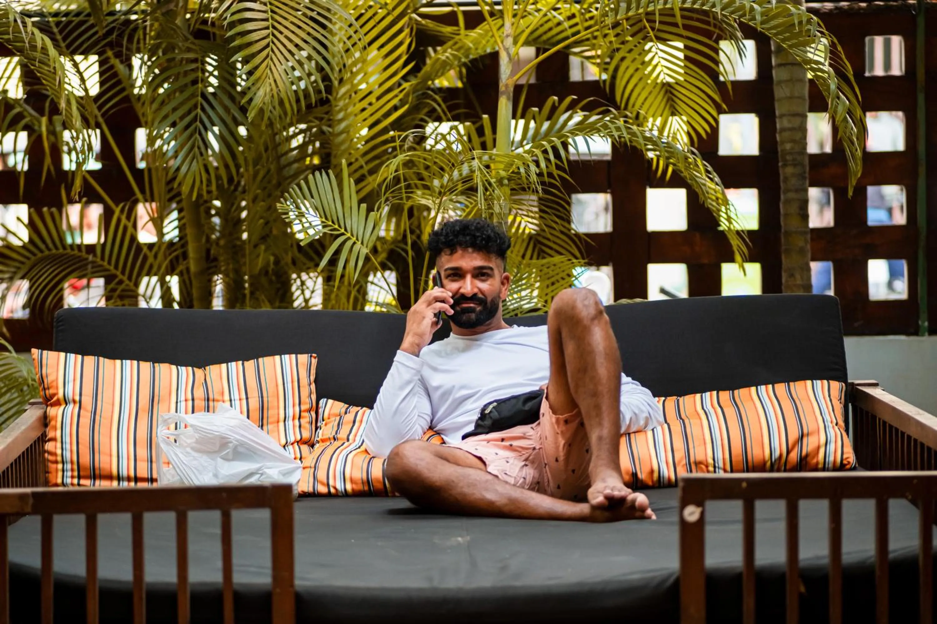 Seating area in Mad Monkey Hostel Phnom Penh