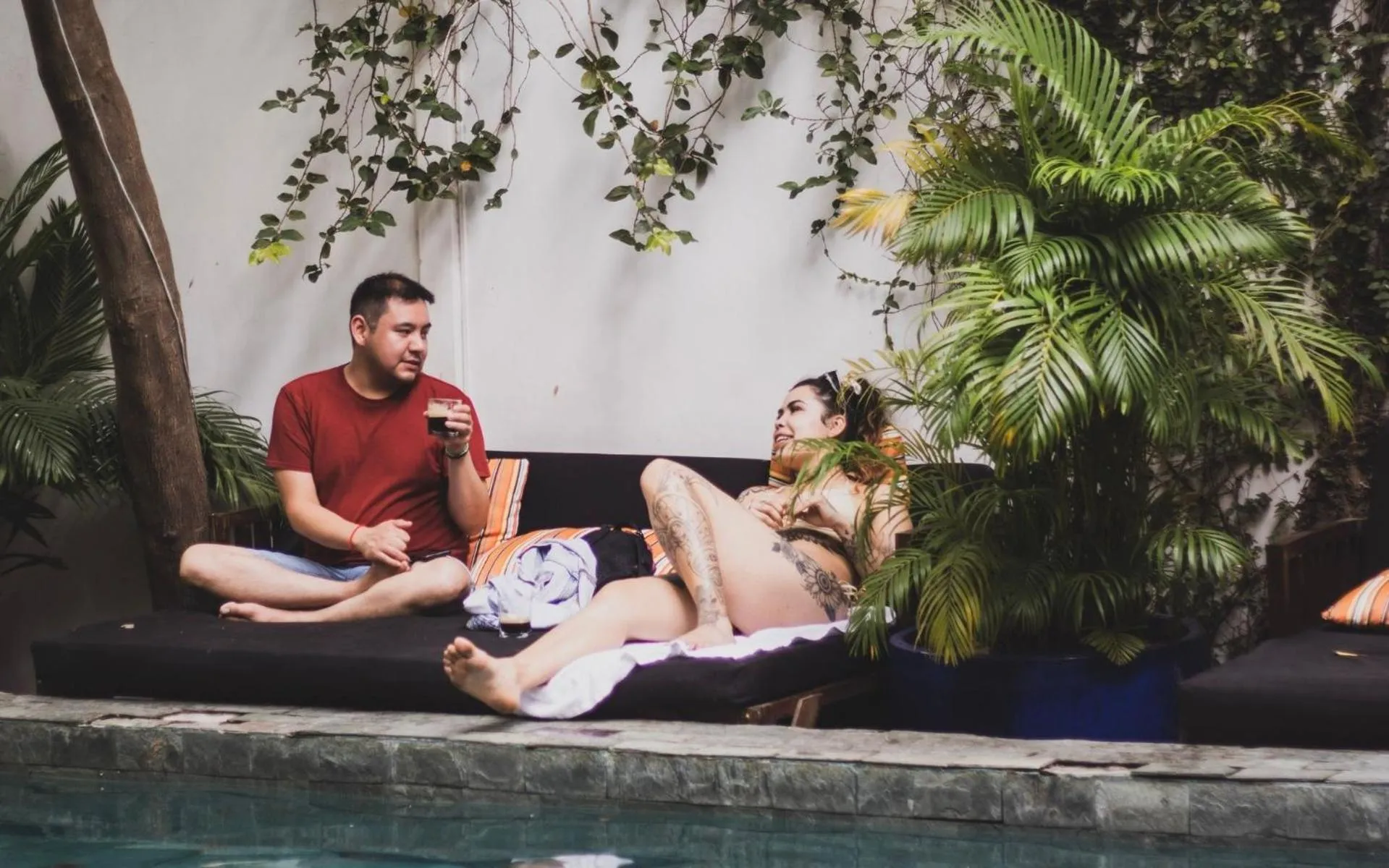 Seating area in Mad Monkey Hostel Phnom Penh