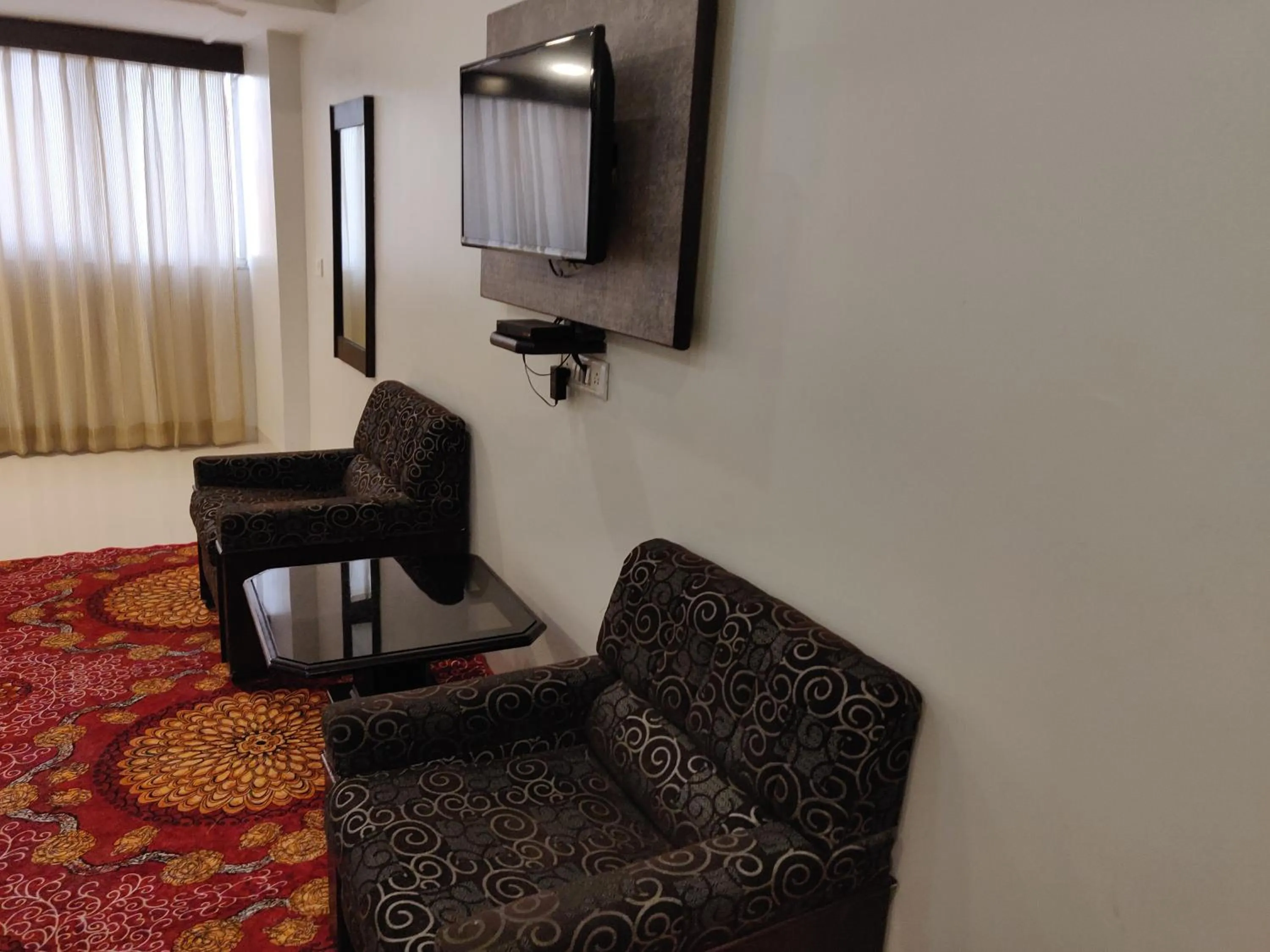 Seating area in Chandra Inn