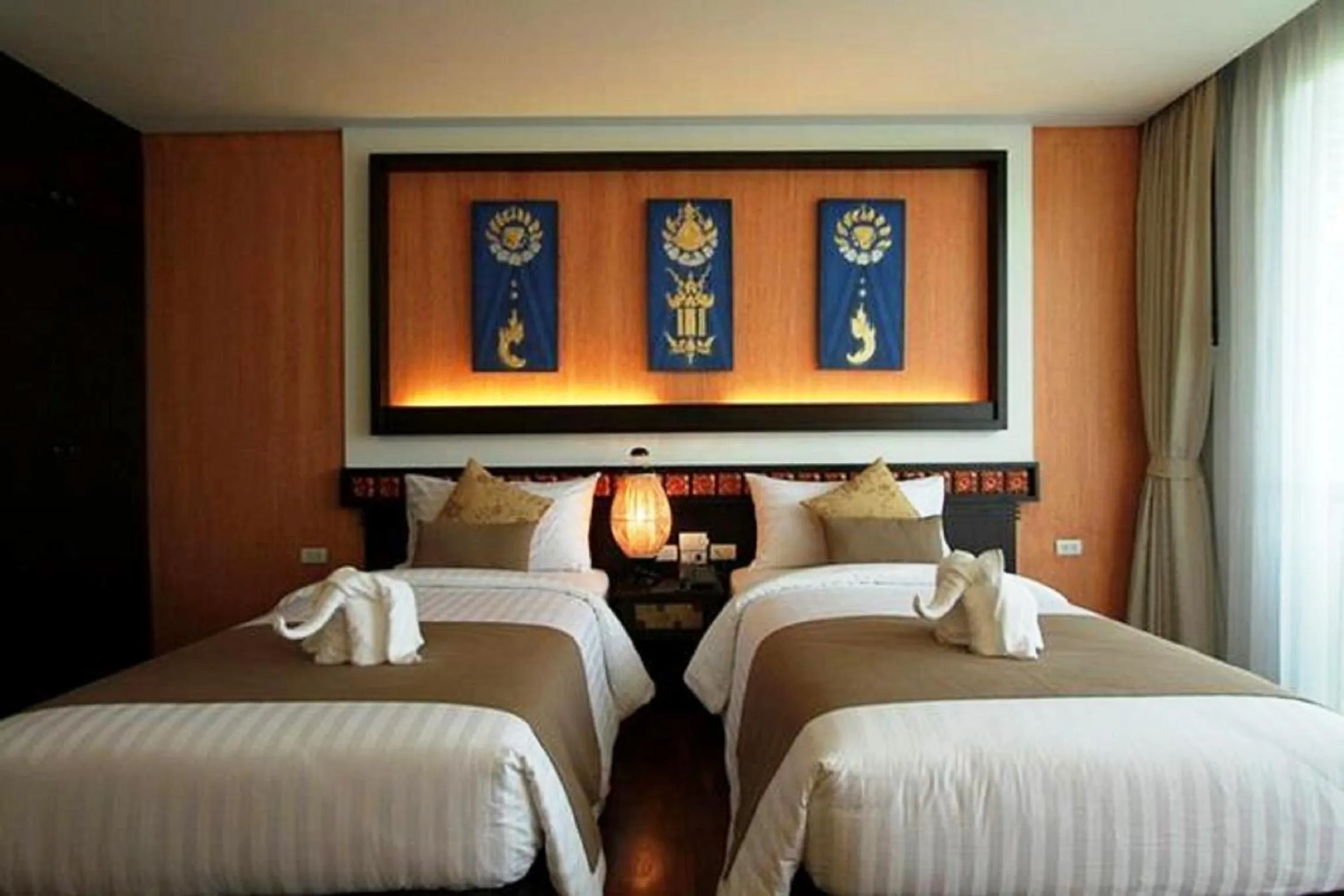 Bed in Mountain Creek Wellness Resort Chiangmai