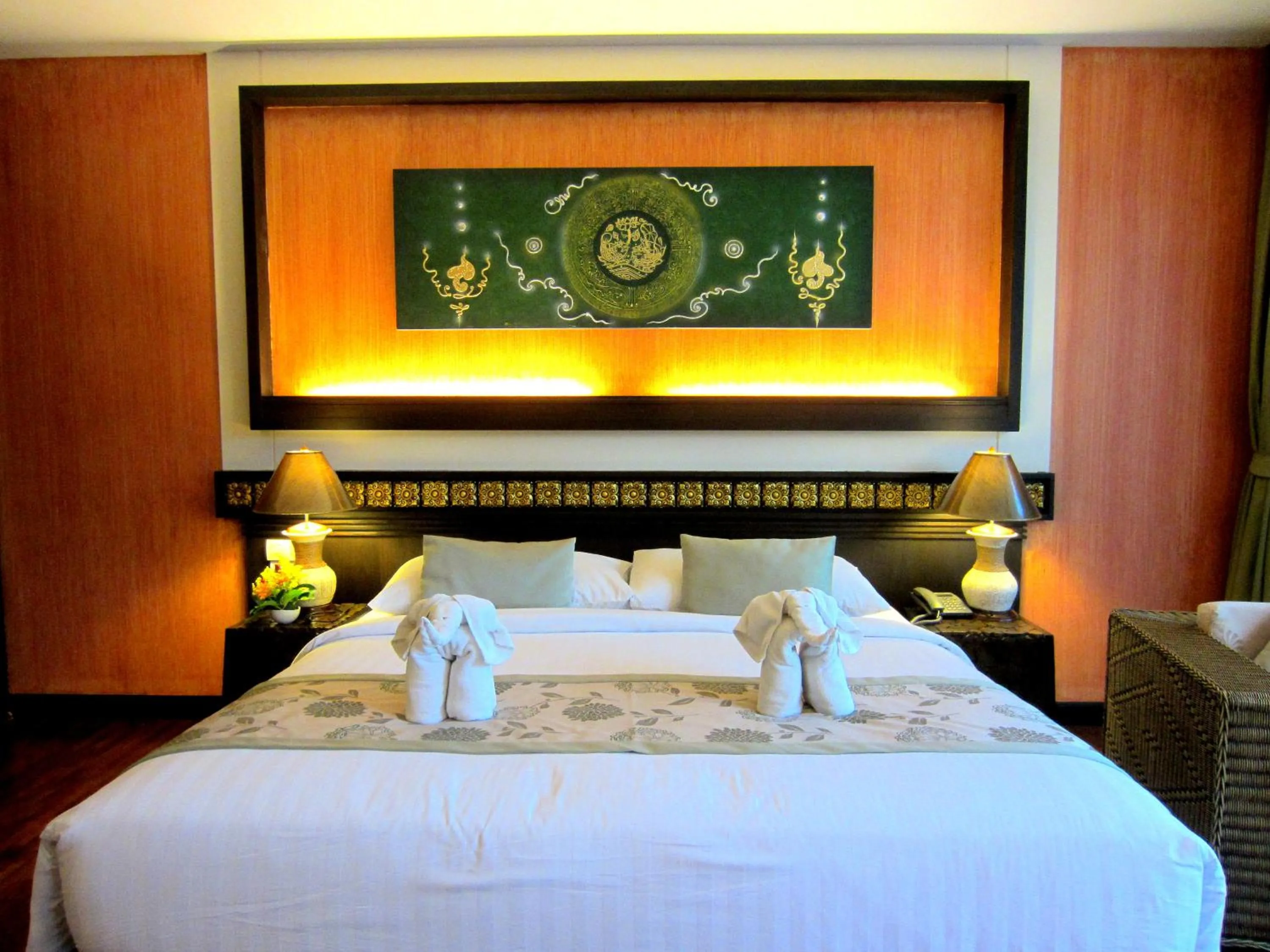 Bed in Mountain Creek Wellness Resort Chiangmai