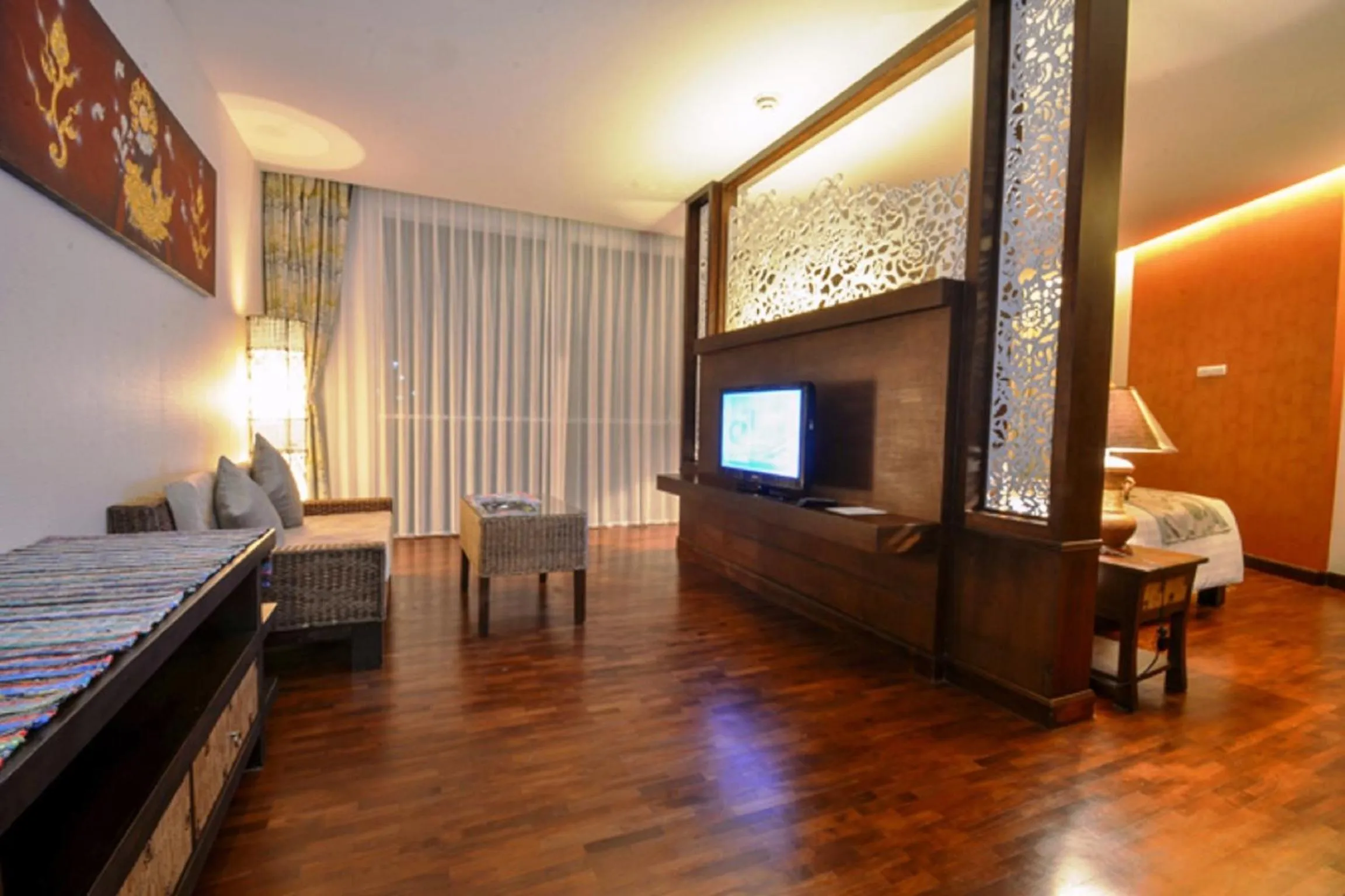 Seating area, Bed in Mountain Creek Wellness Resort Chiangmai