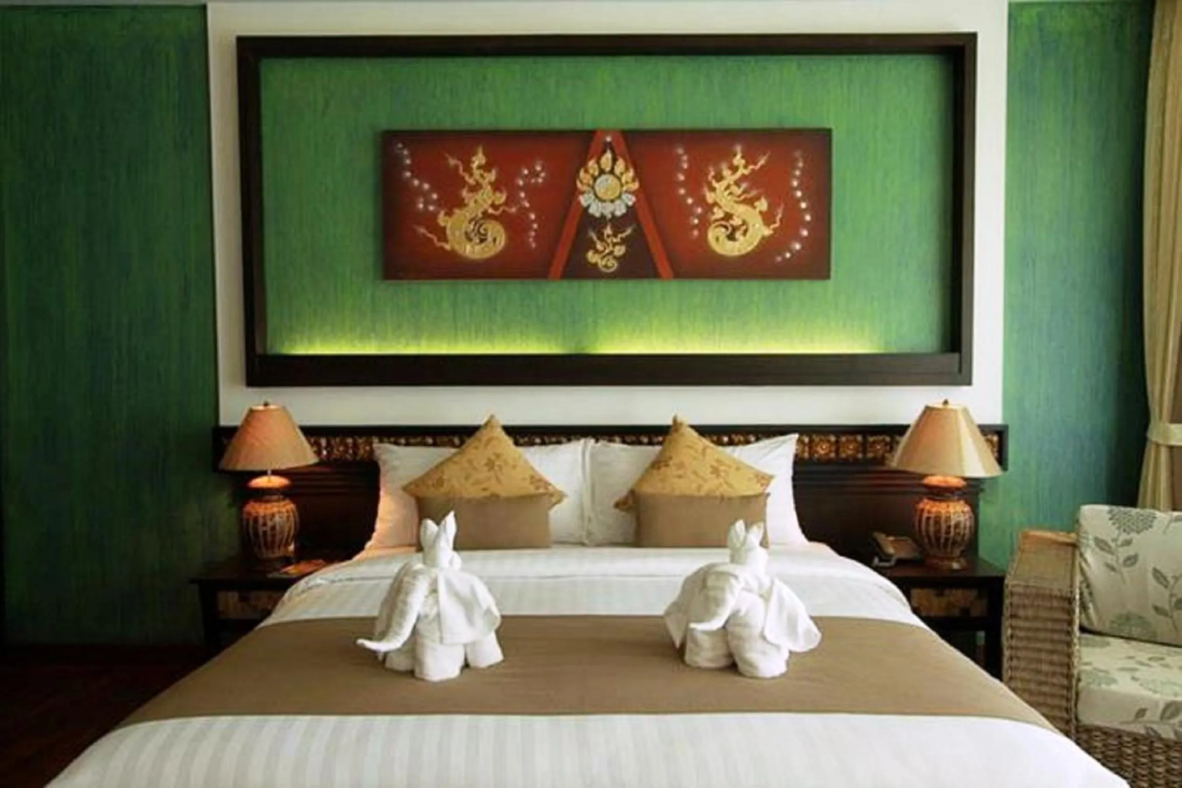 Bed in Mountain Creek Wellness Resort Chiangmai