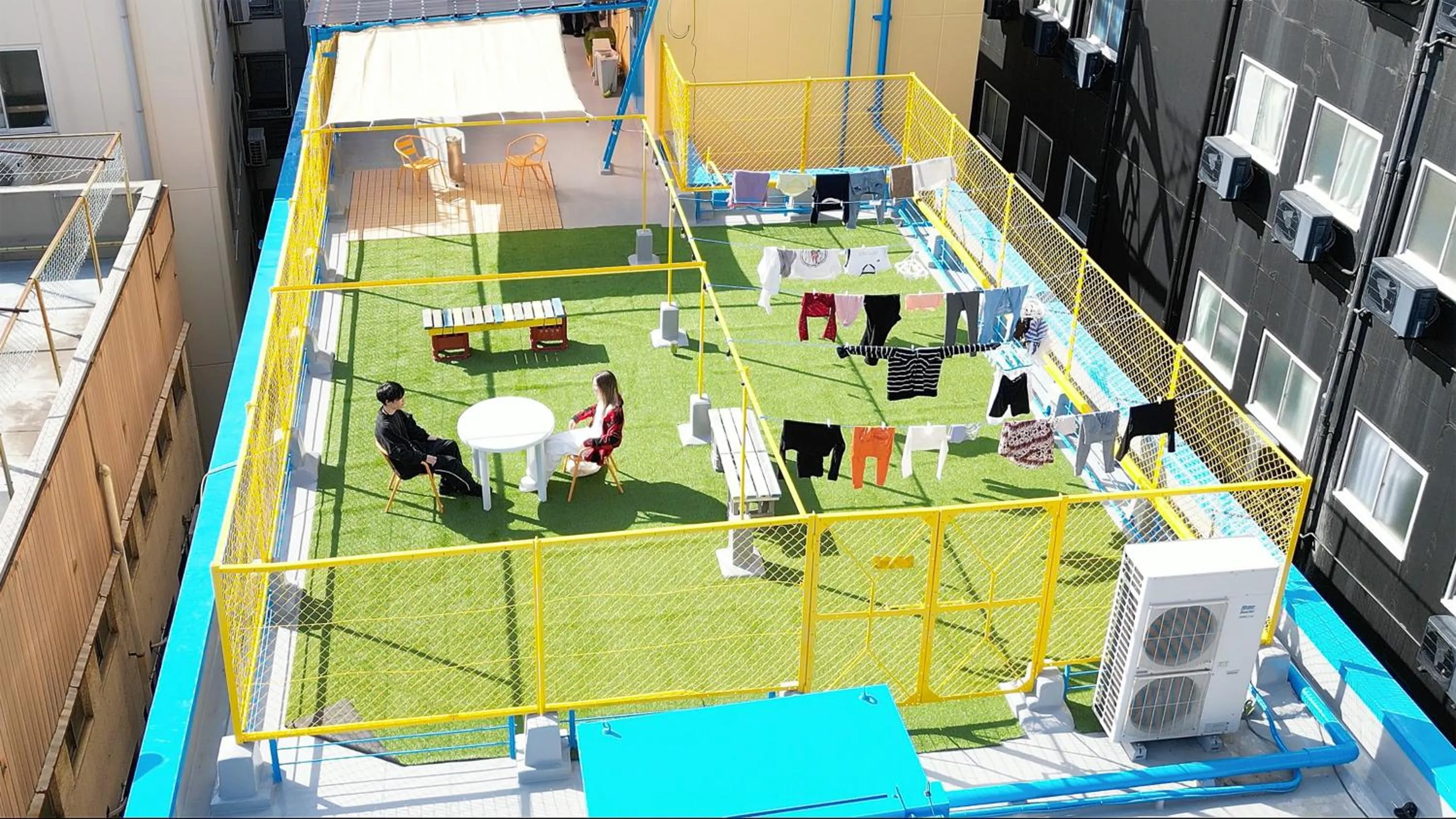 Balcony/Terrace in Backpackers Hotel Toyo