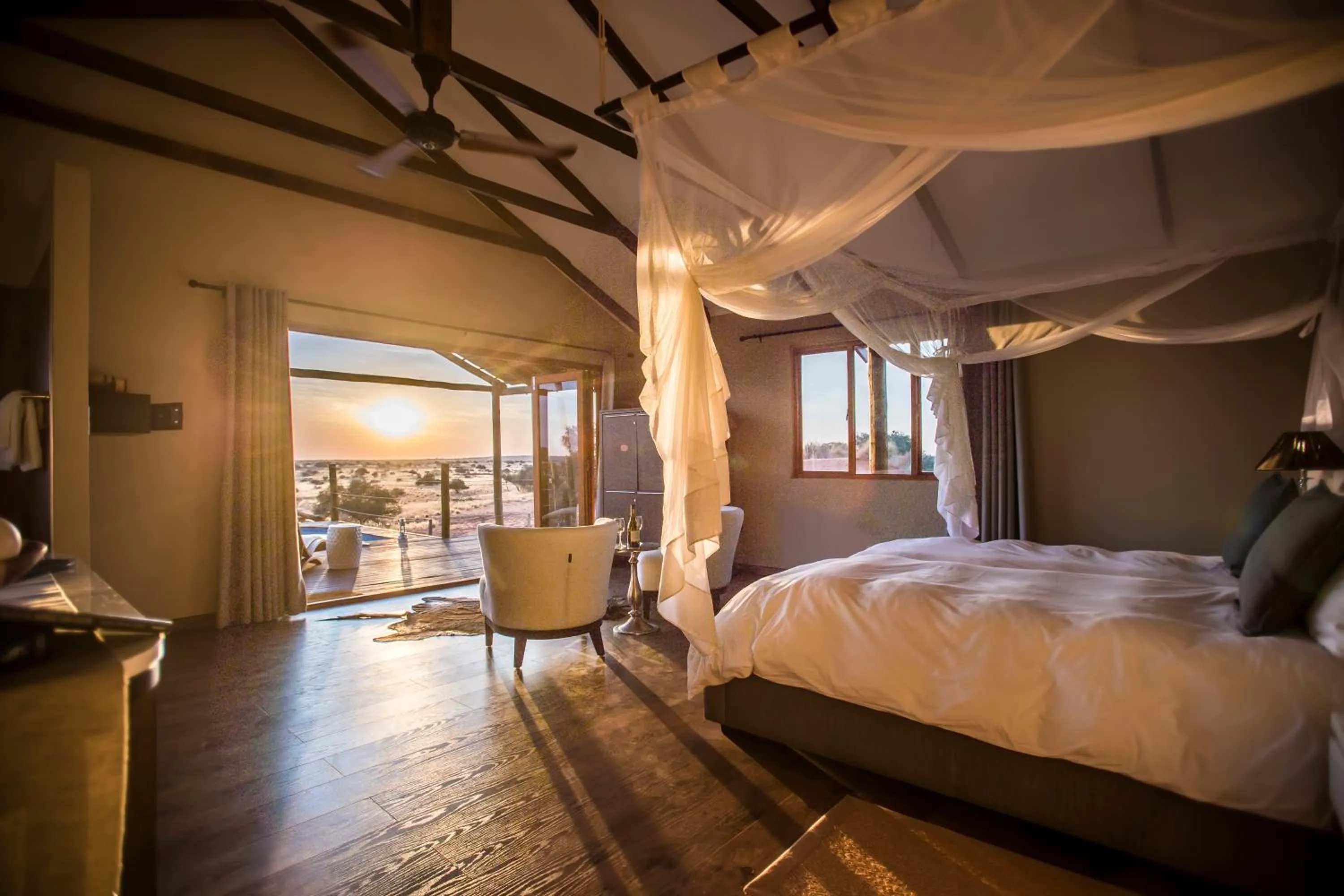 Bed in Bagatelle Kalahari Game Ranch