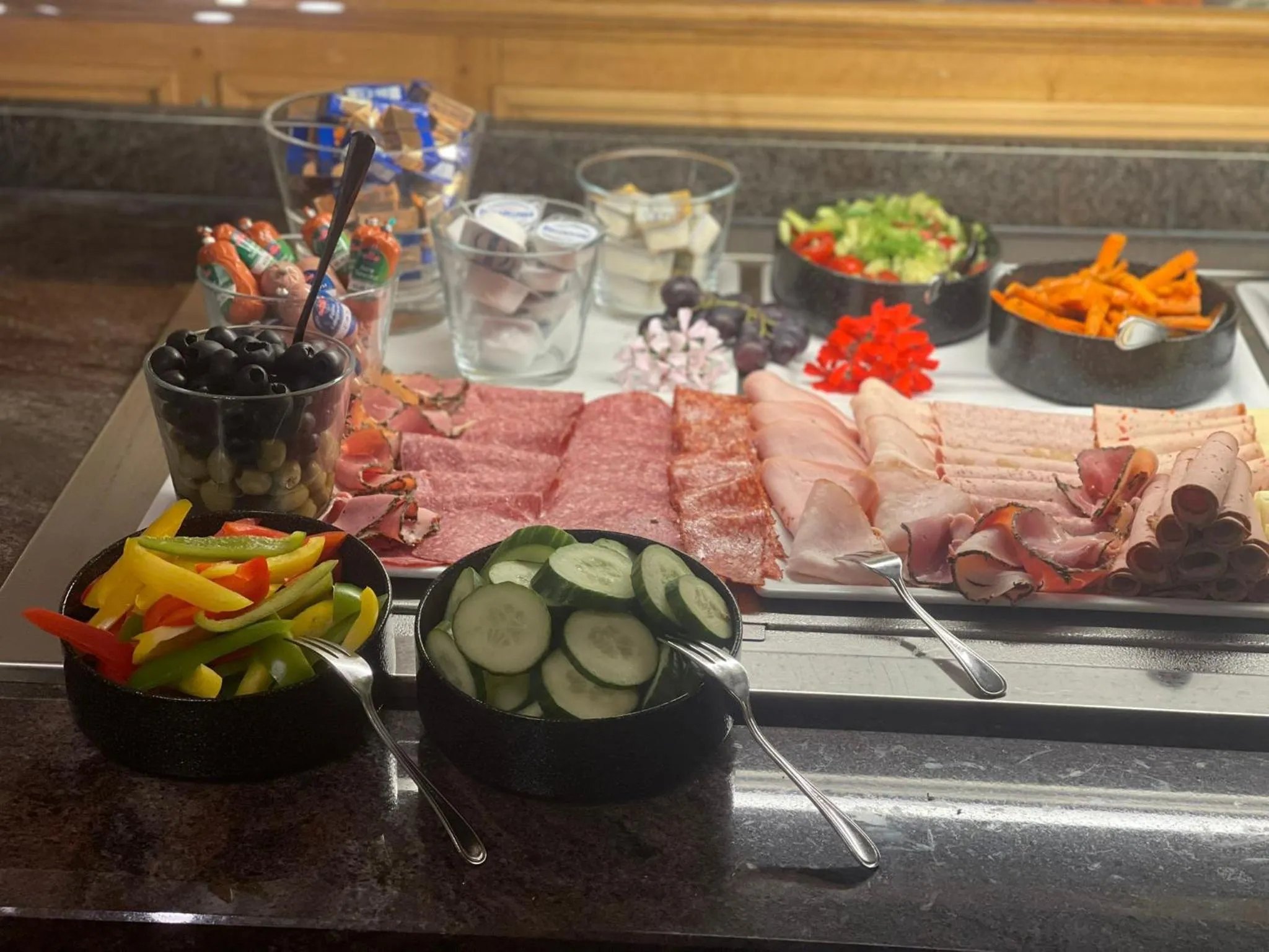 Buffet breakfast in Altstadthotel Bräuwirt