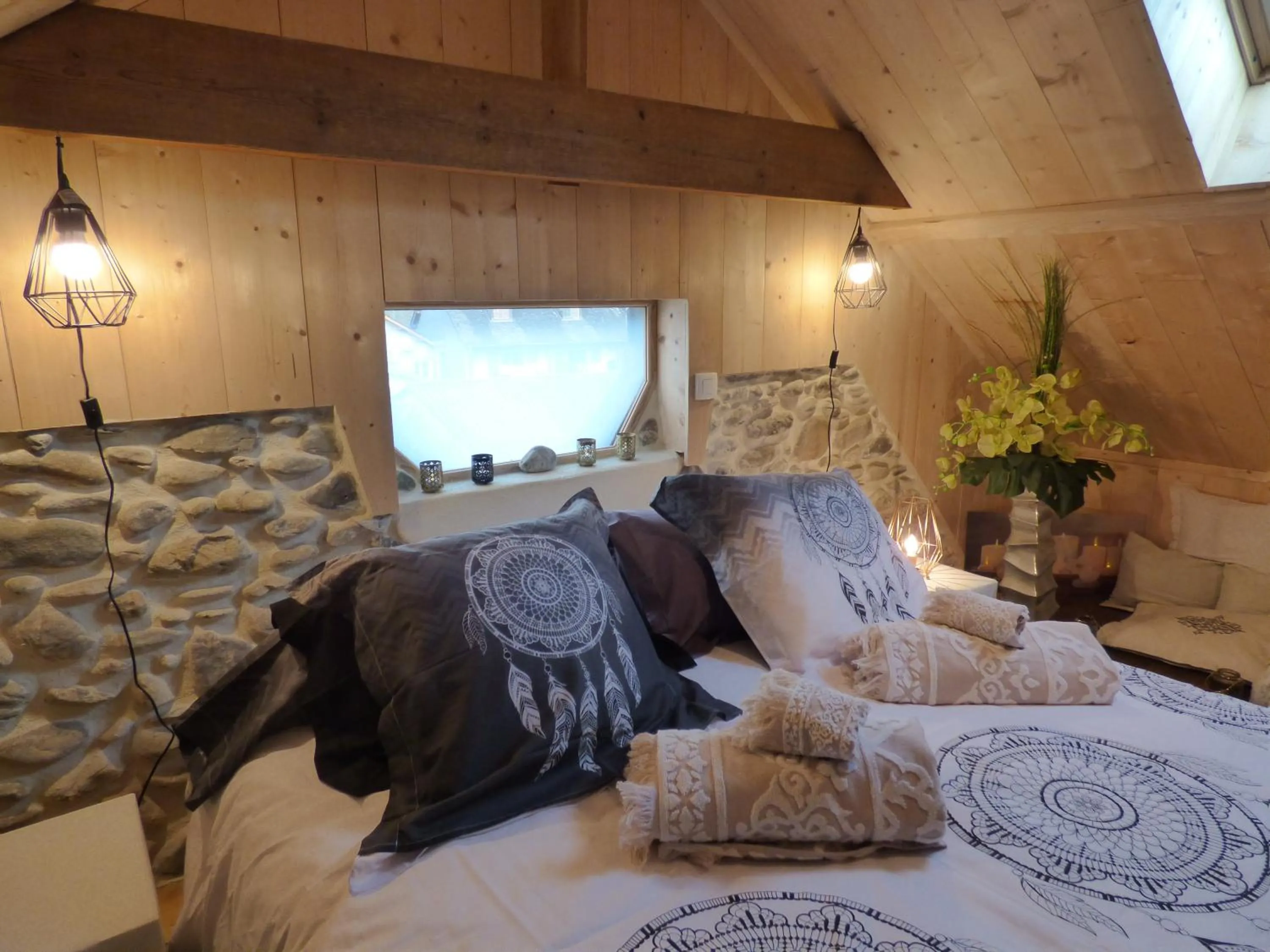 Bed in Chambres d'hôtes Chez Valérie Garage motos et vélos