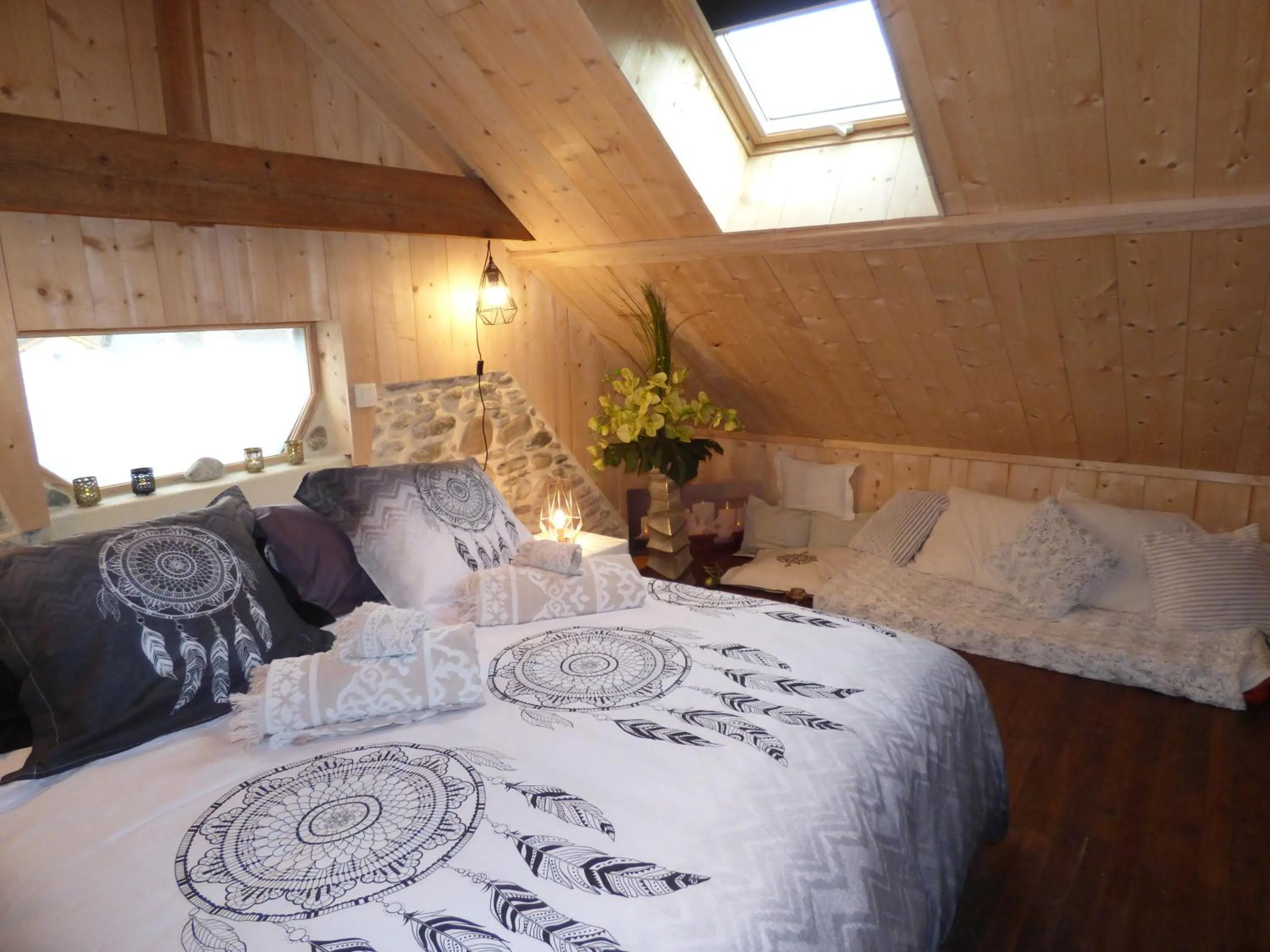 Bed in Chambres d'hôtes Chez Valérie Garage motos et vélos