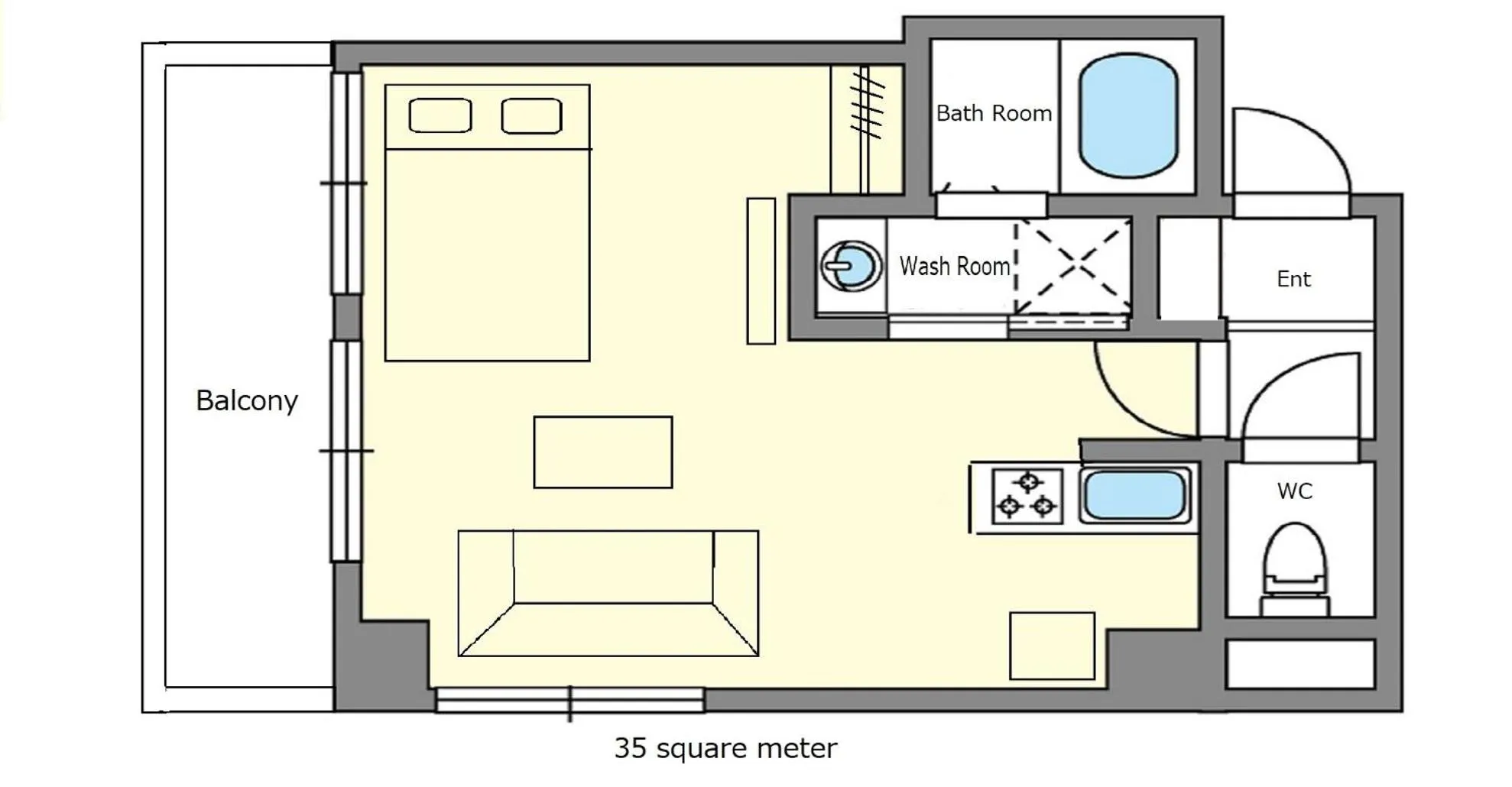Floor plan in Forest inn Tenjinminami