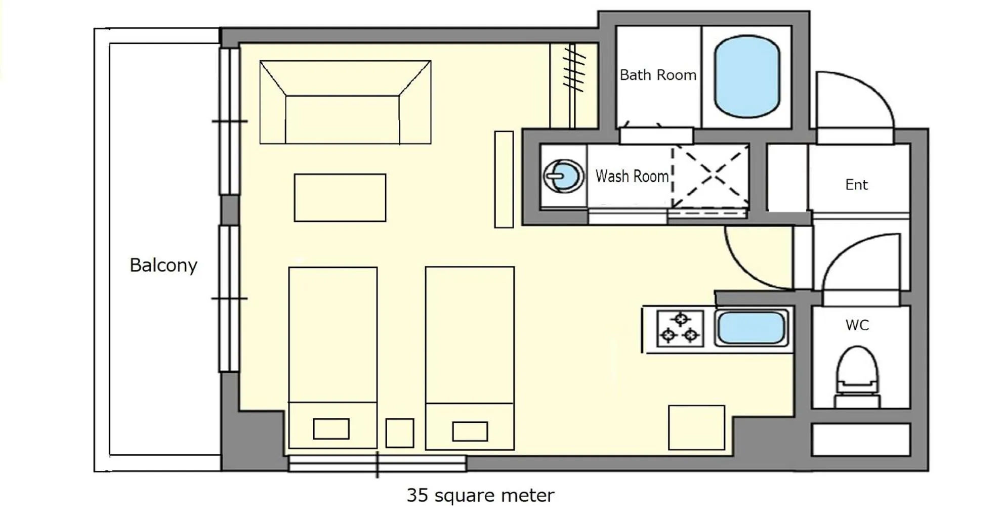 Floor plan in Forest inn Tenjinminami