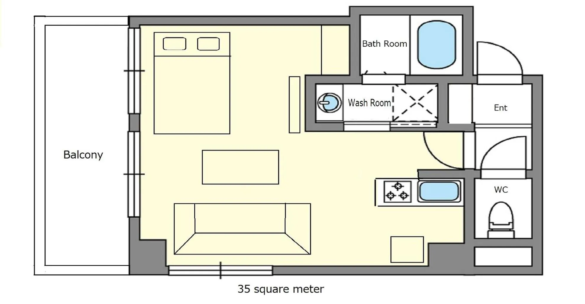 Floor plan in Forest inn Tenjinminami