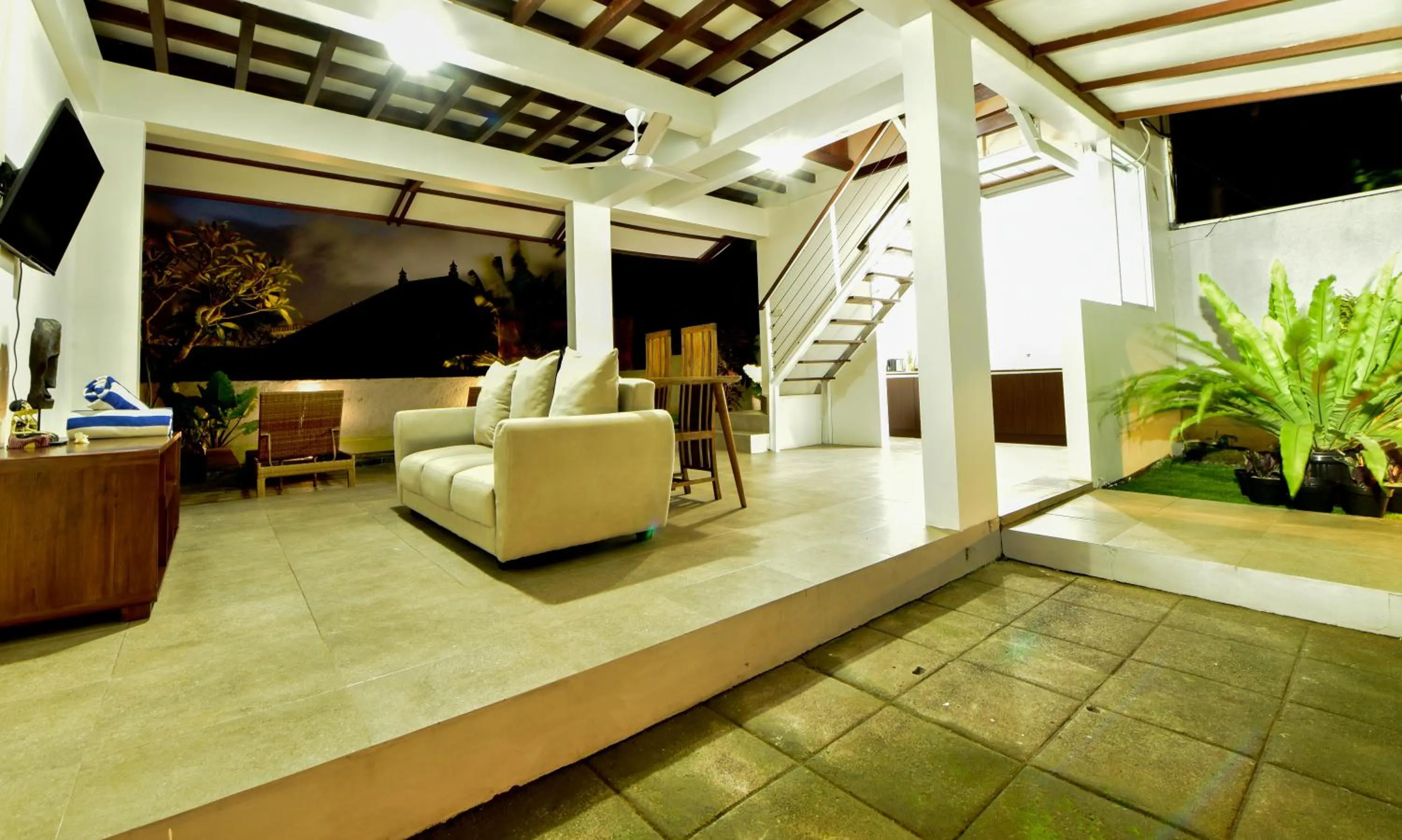 Living room in The Lumbung Wood Villa