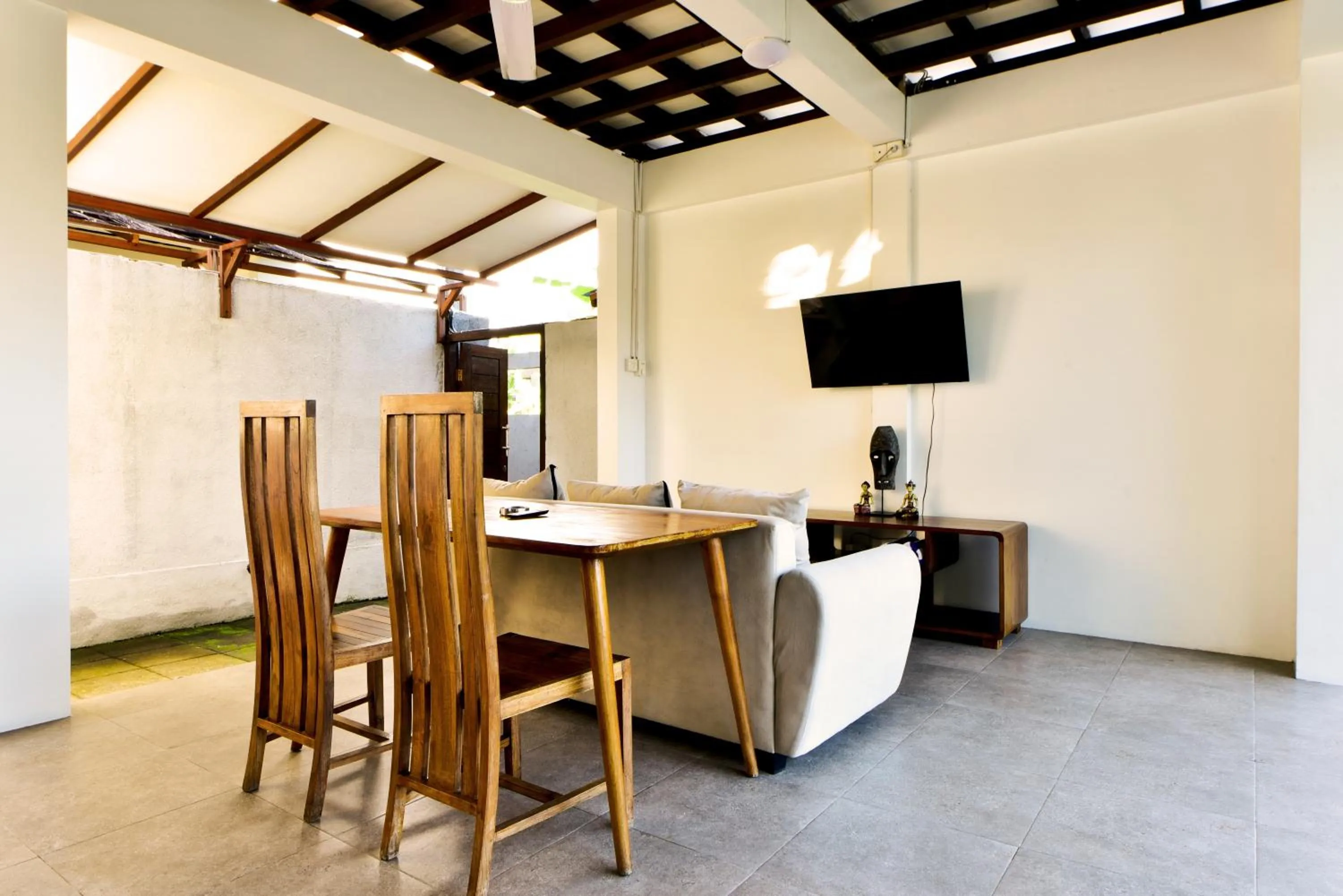 Living room in The Lumbung Wood Villa