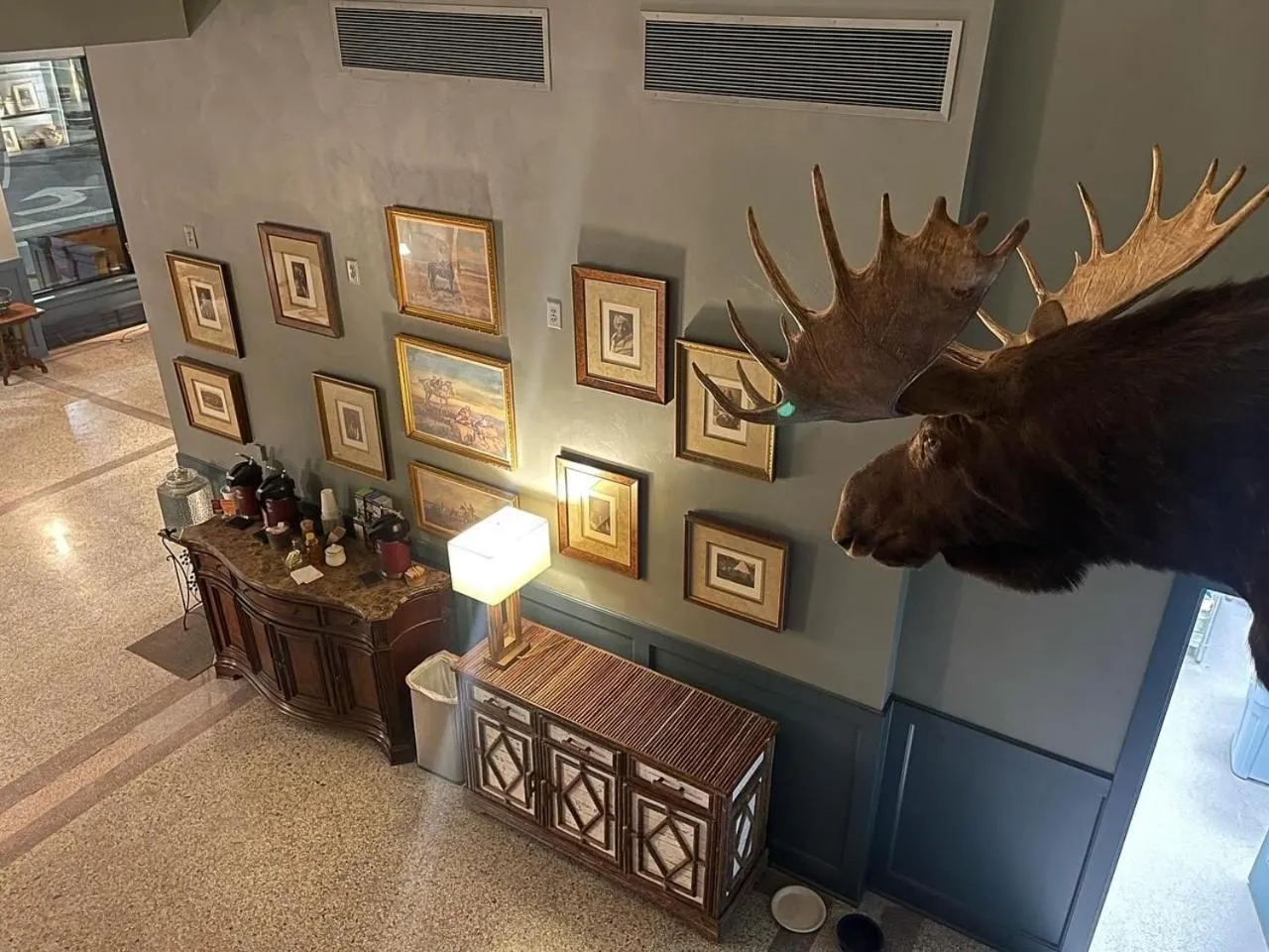 Communal lounge/ TV room in Kalispell Grand Hotel