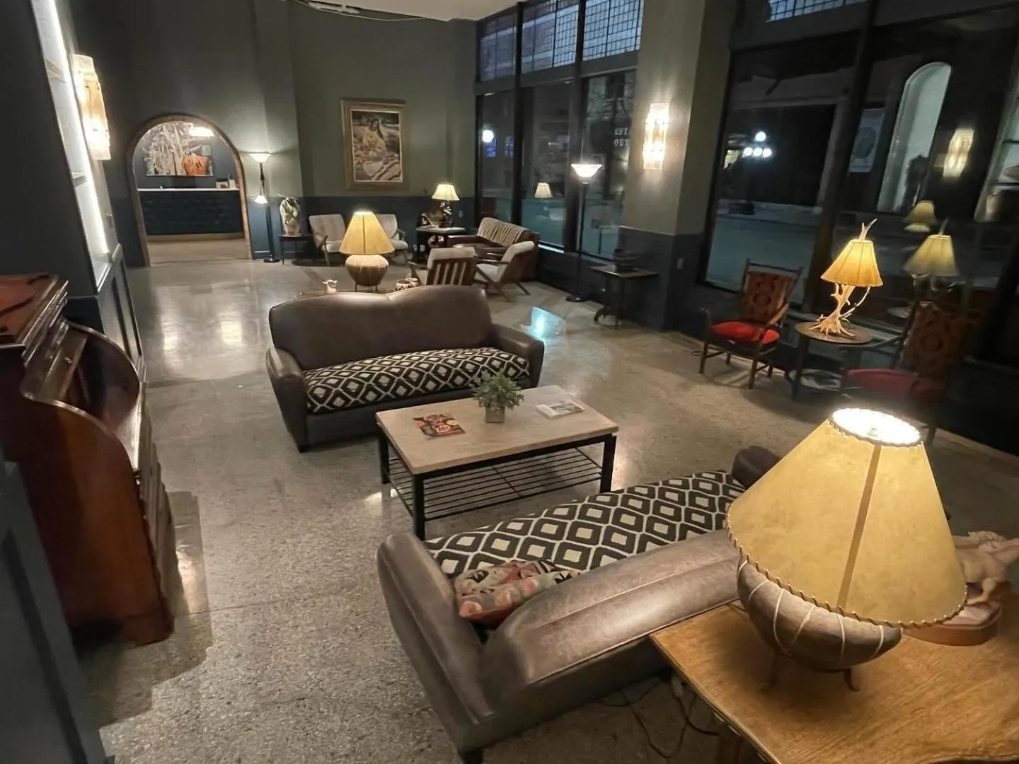 Communal lounge/ TV room in Kalispell Grand Hotel