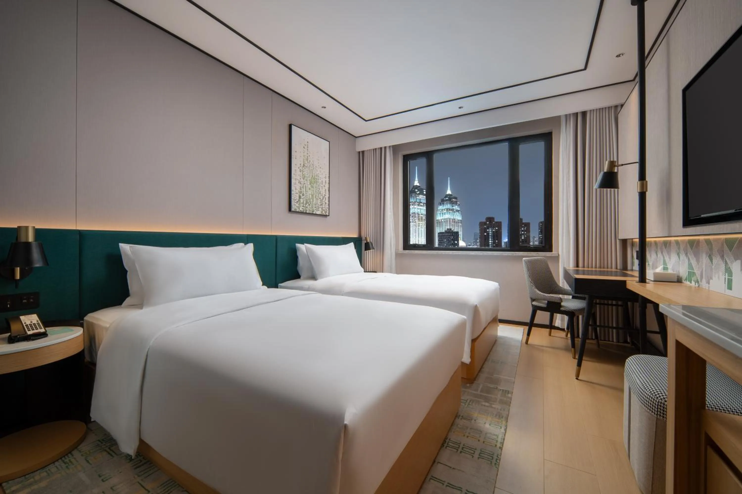 Bed in Hilton Garden Inn Shanghai Caoyang