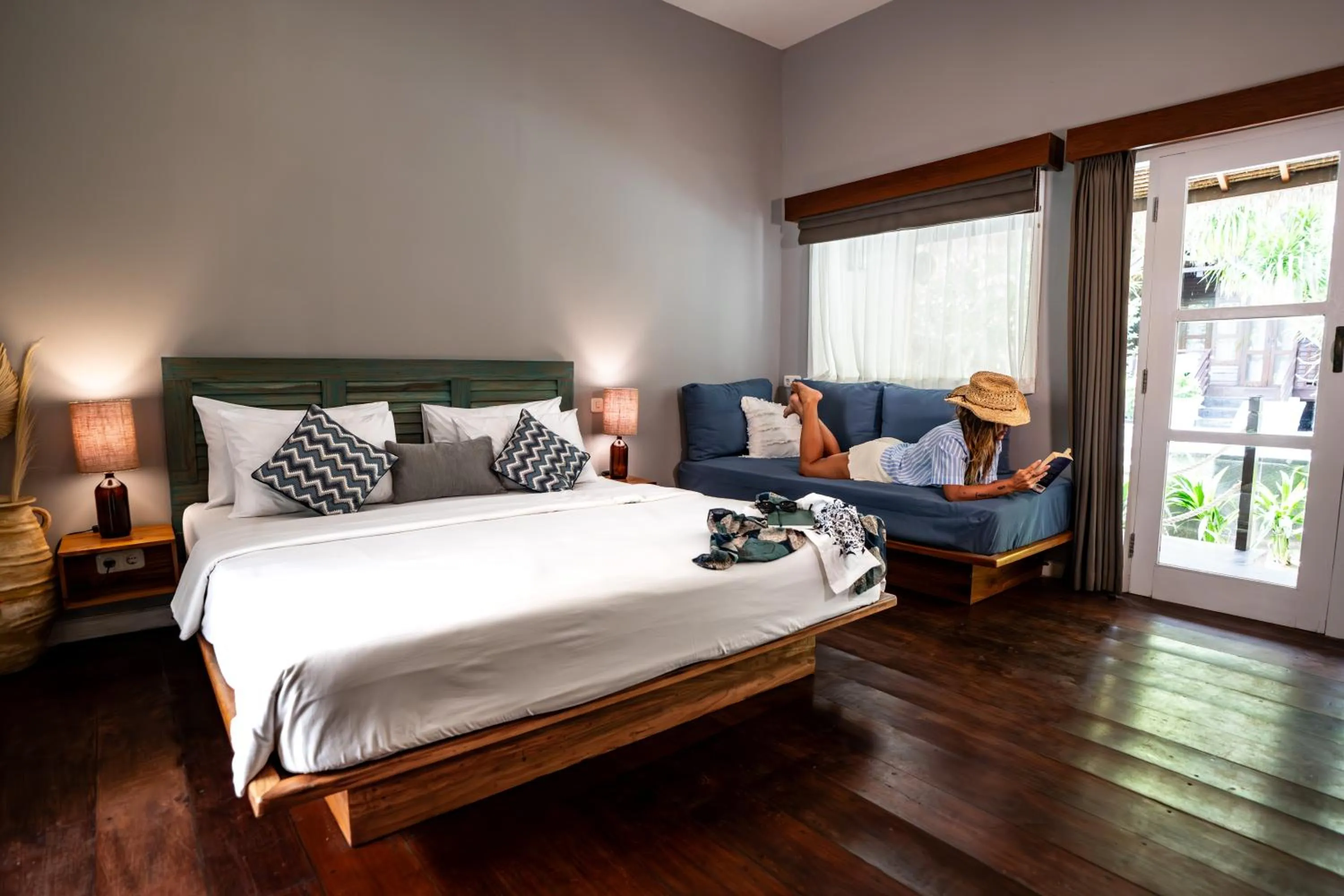 Bed in Manta Dive Gili Trawangan Resort