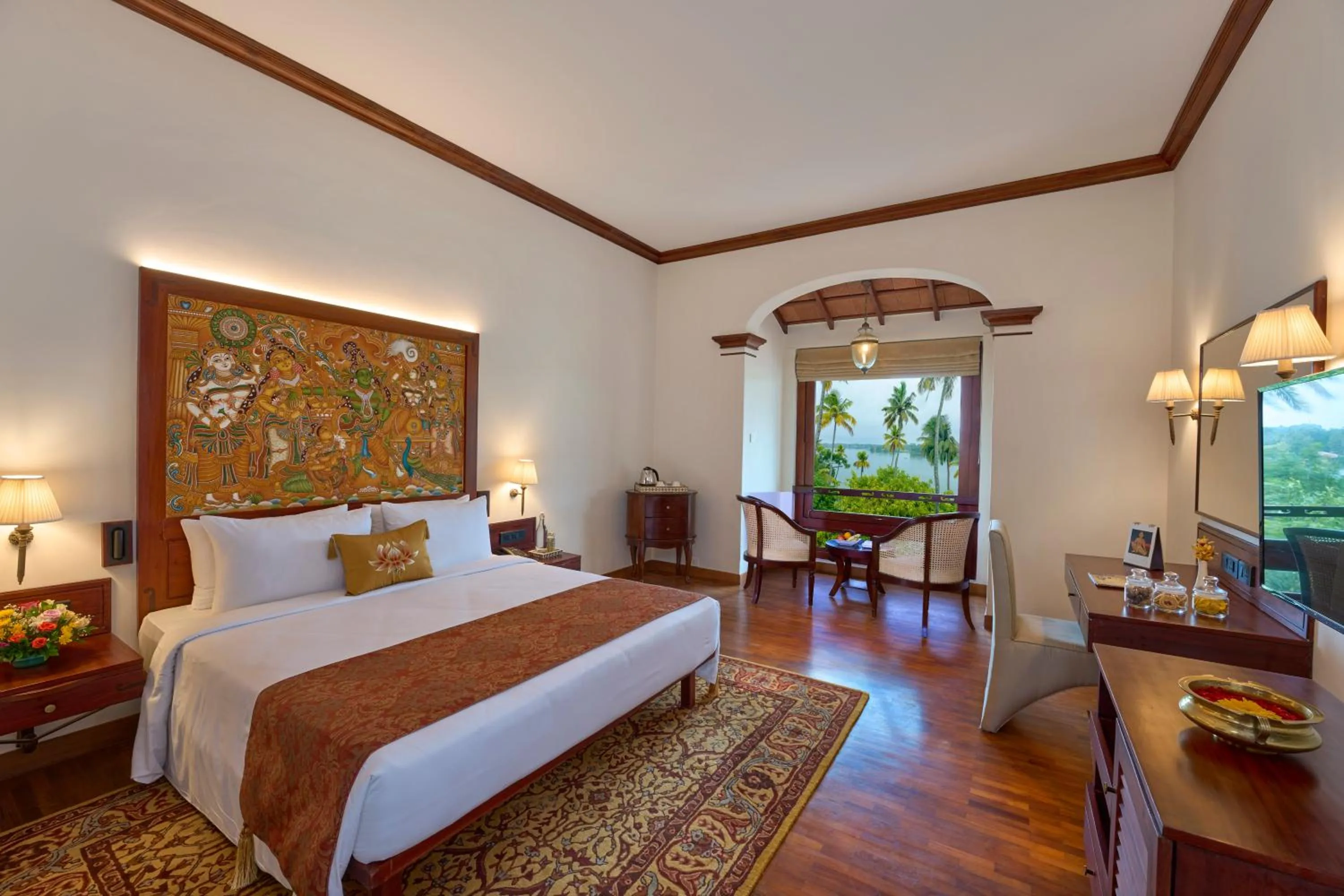 Bed in The Leela Ashtamudi, A Raviz Hotel