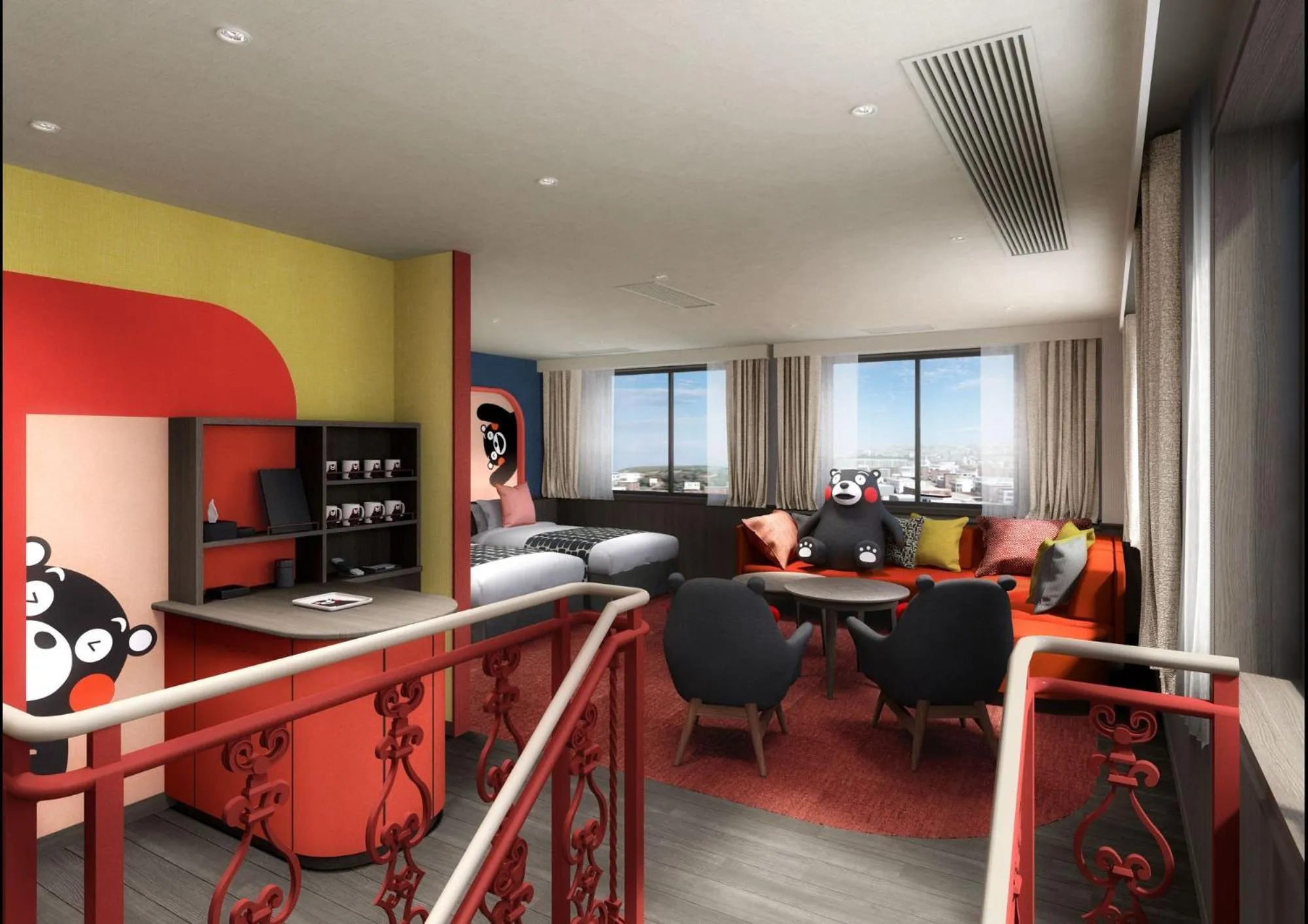 Living room in Hotel Aso No Tsukasa